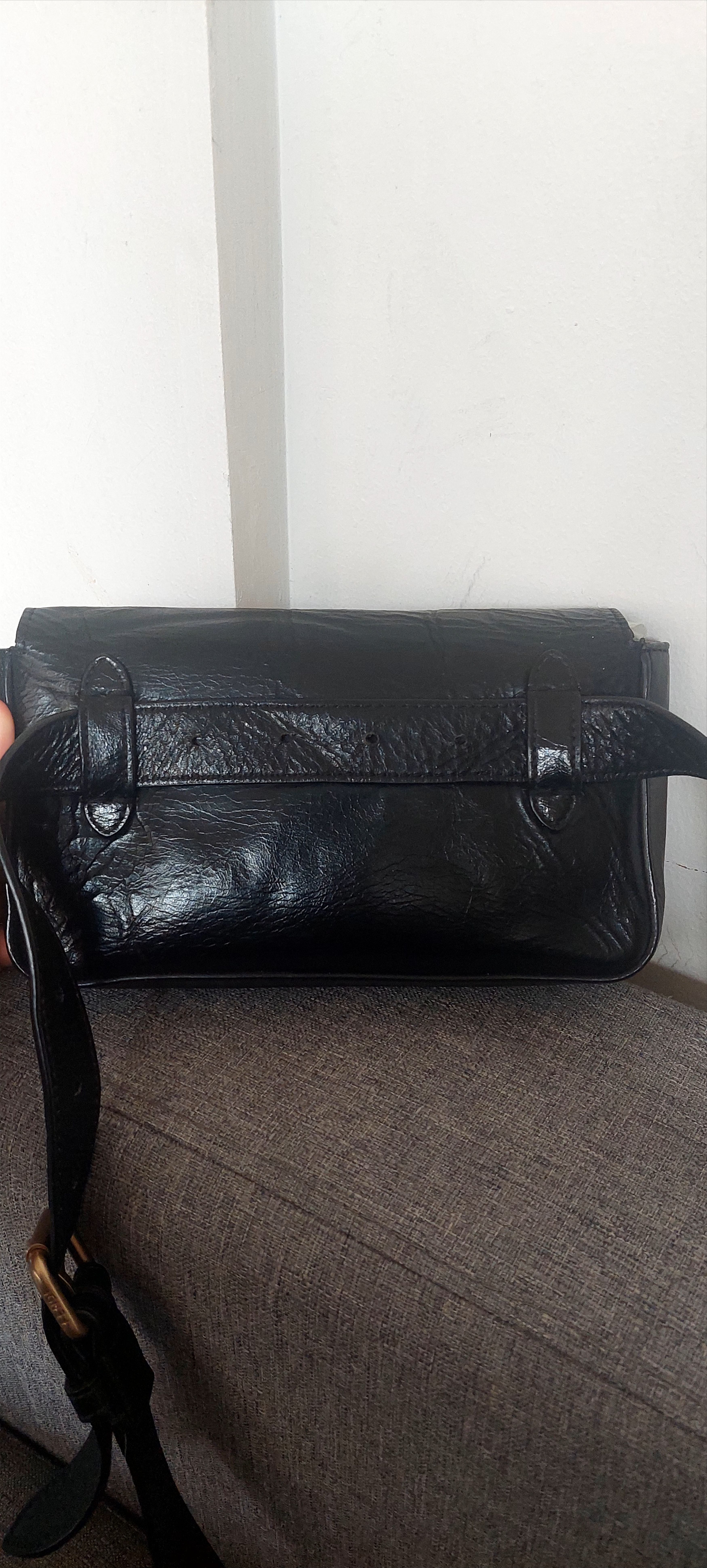 Fendi Fendi Baguette Black Leather Bag Belt Size ONE SIZE - 3 Thumbnail