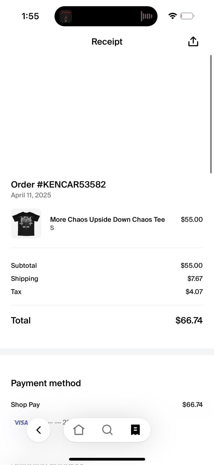 Ken Carson More Chaos Upside Down Chaos Tee Size US S / EU 44-46 / 1 - 2 Thumbnail