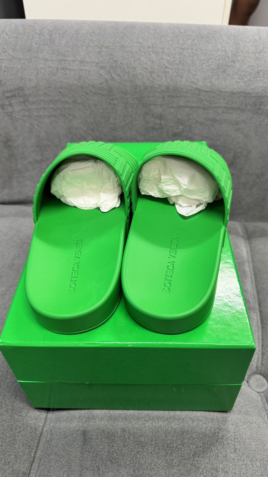 Bottega Veneta Bottega Veneta Debossed Rubber Slides Green Size US 9 / EU 42 - 6 Thumbnail