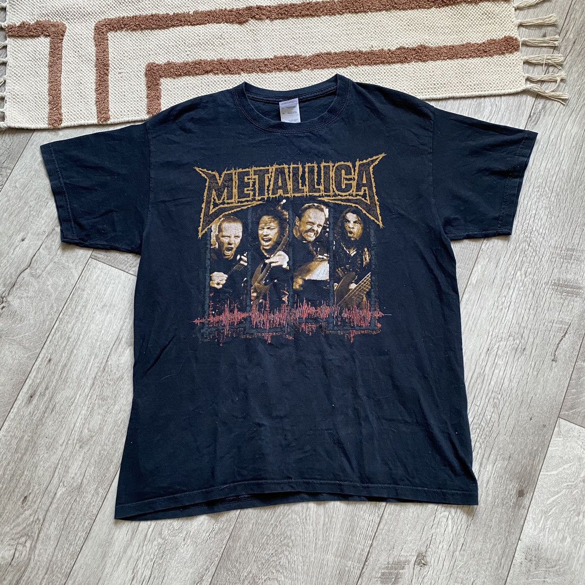 VINTAGE METALLICA FACES PRINT FADED T SHIRT