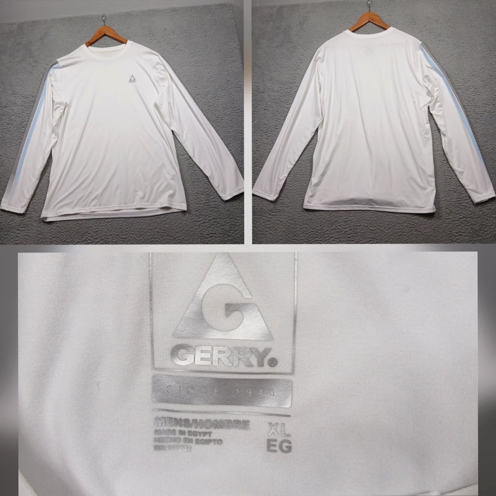Vintage Gerry Performance Shirt Men's XL White Active Top Long Sleeve UPF Size US XL / EU 56 / 4 - 2 Thumbnail