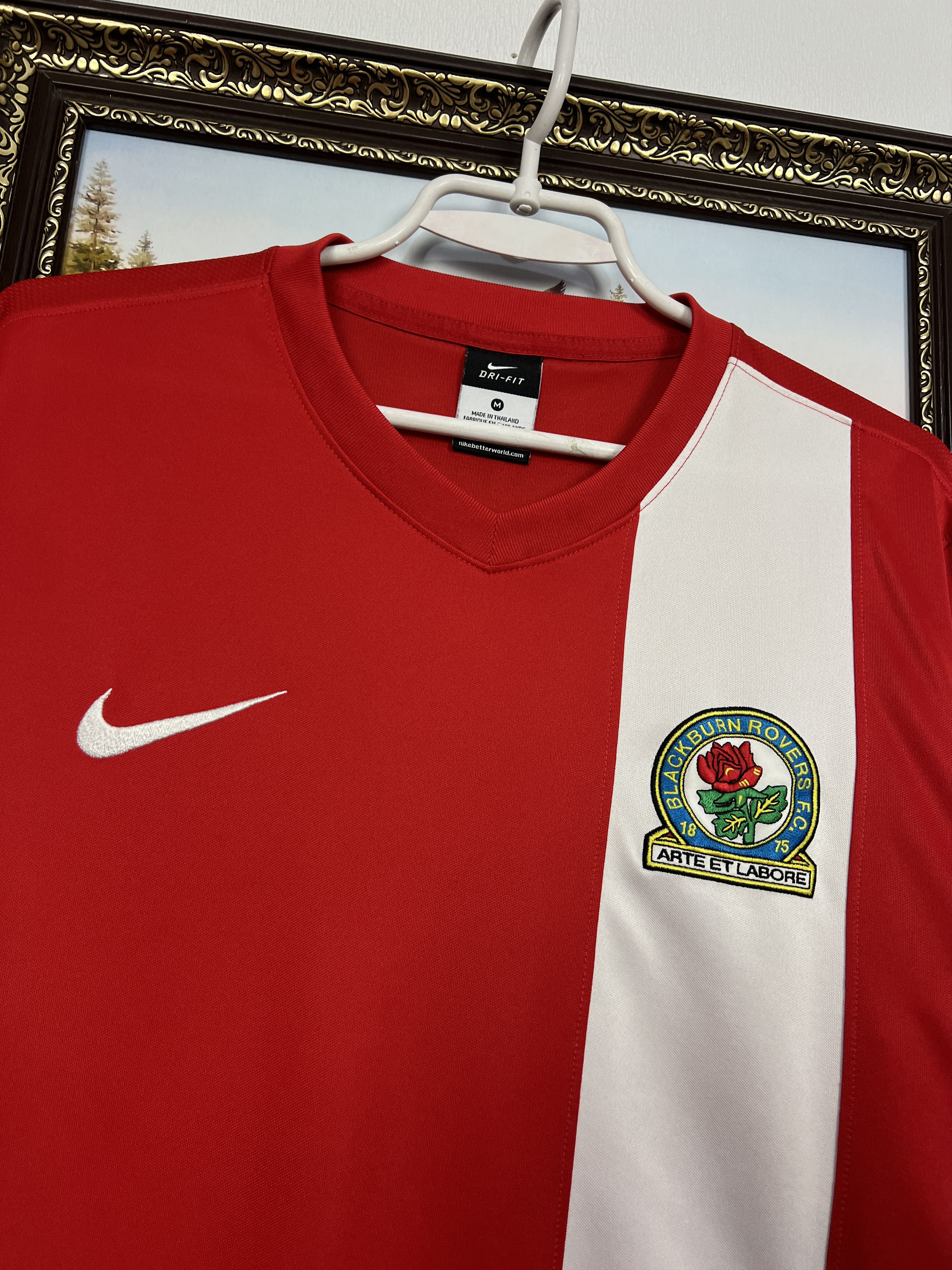 Nike Blackburn Rovers football shirt Soccer Long Sleeve Jersey Size US M / EU 48-50 / 2 - 3 Thumbnail