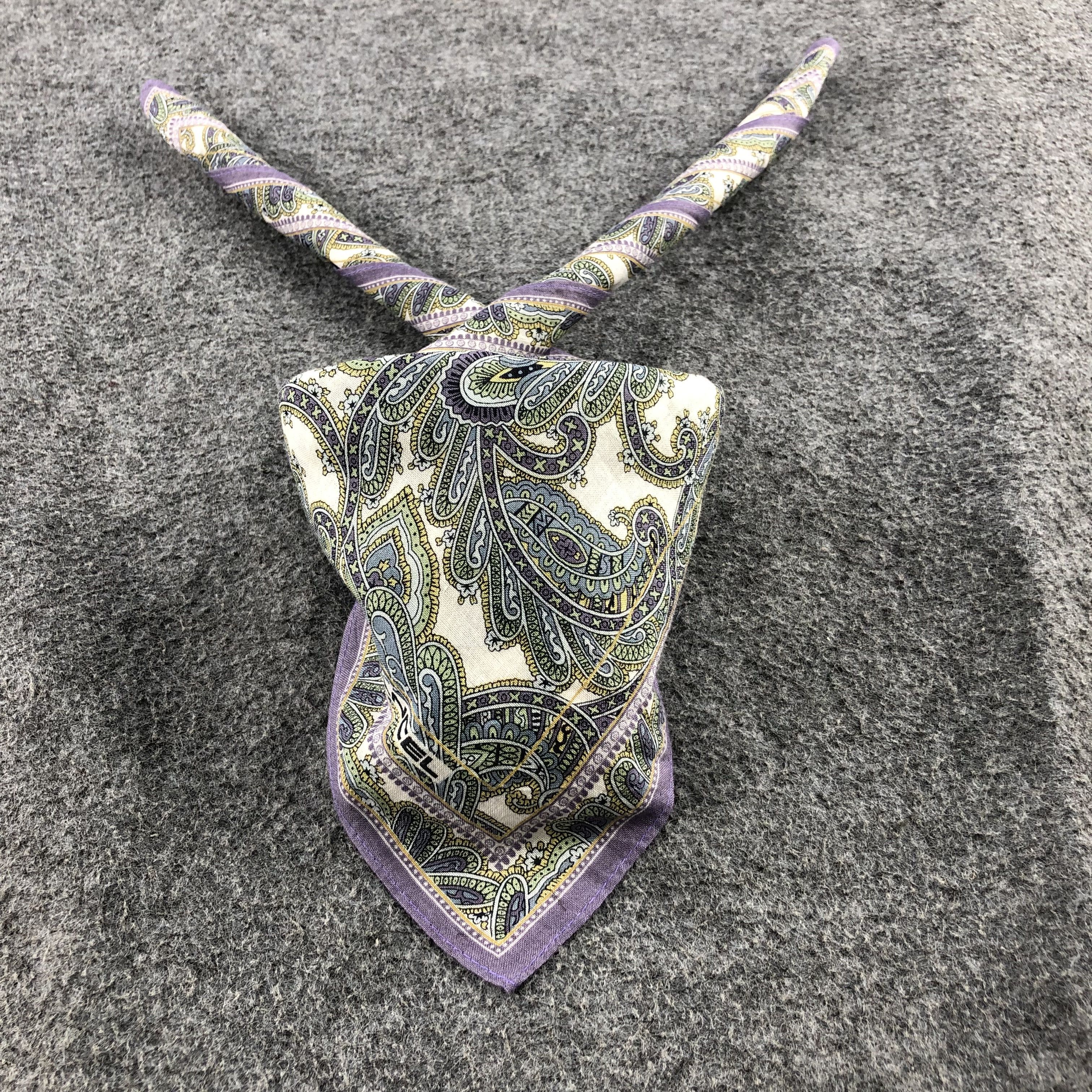 Lancel × Vintage Lancel Paisley Handkerchief Neckerchief Bandana H1431 Size ONE SIZE - 2 Thumbnail