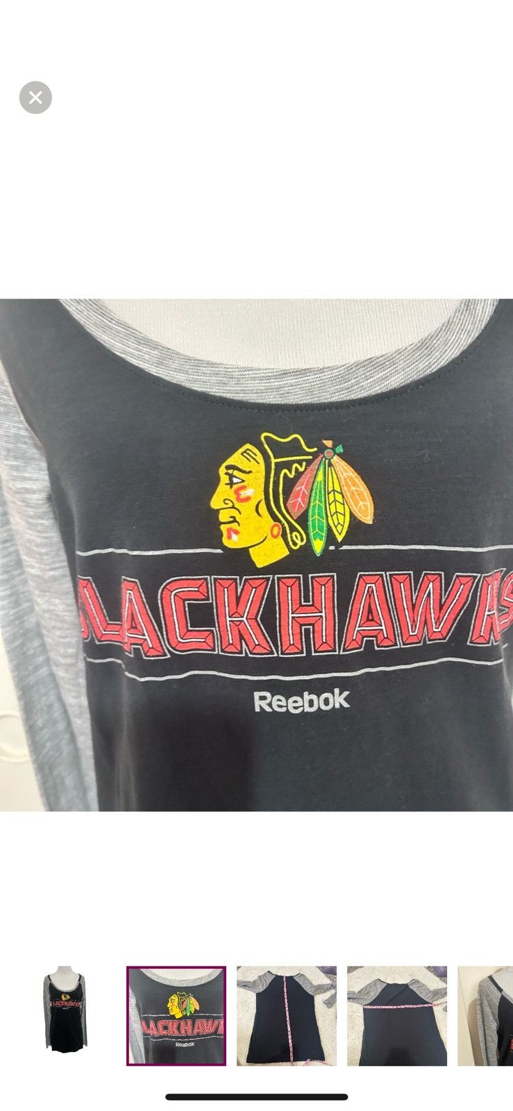Reebok Reebok large Chicago Blackhawks tee Size L / US 10 / IT 46 - 4 Thumbnail