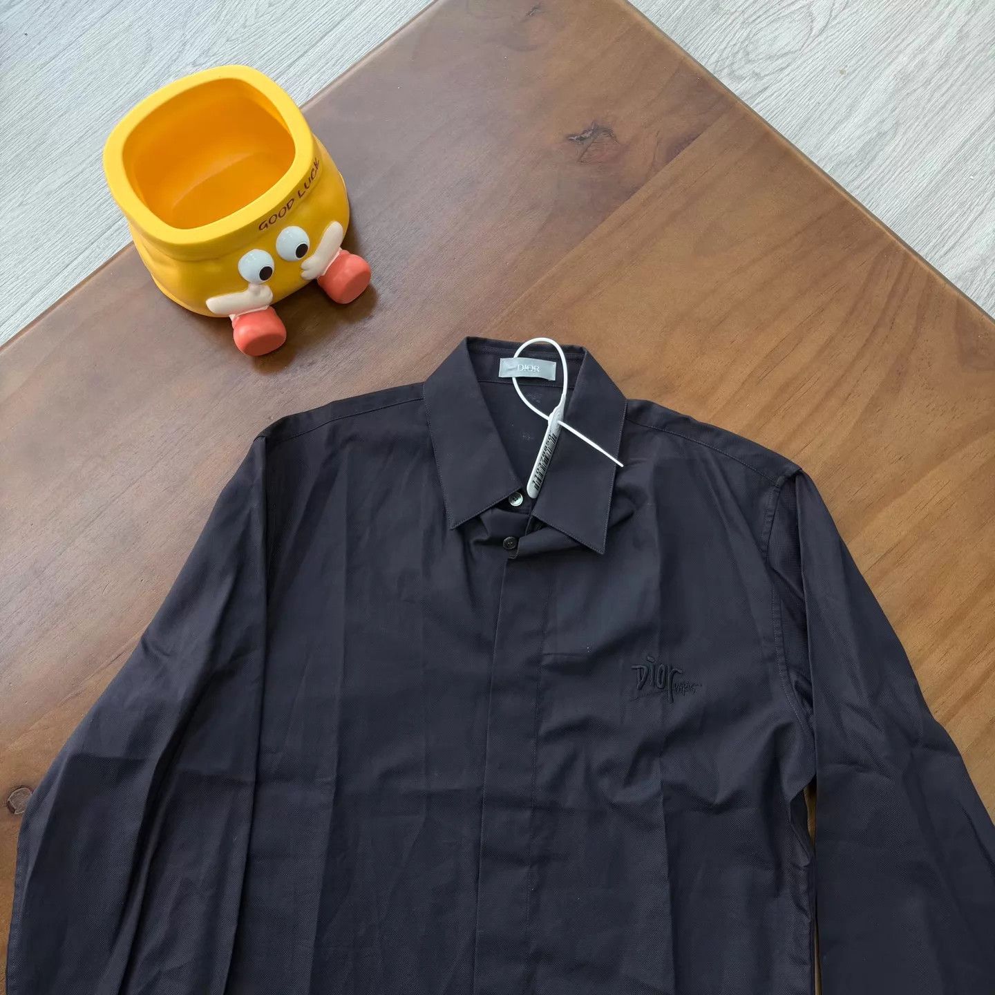 Dior Dior Embroidered Logo Black Shirt 37 Like New Size US XS / EU 42 / 0 - 5 Thumbnail