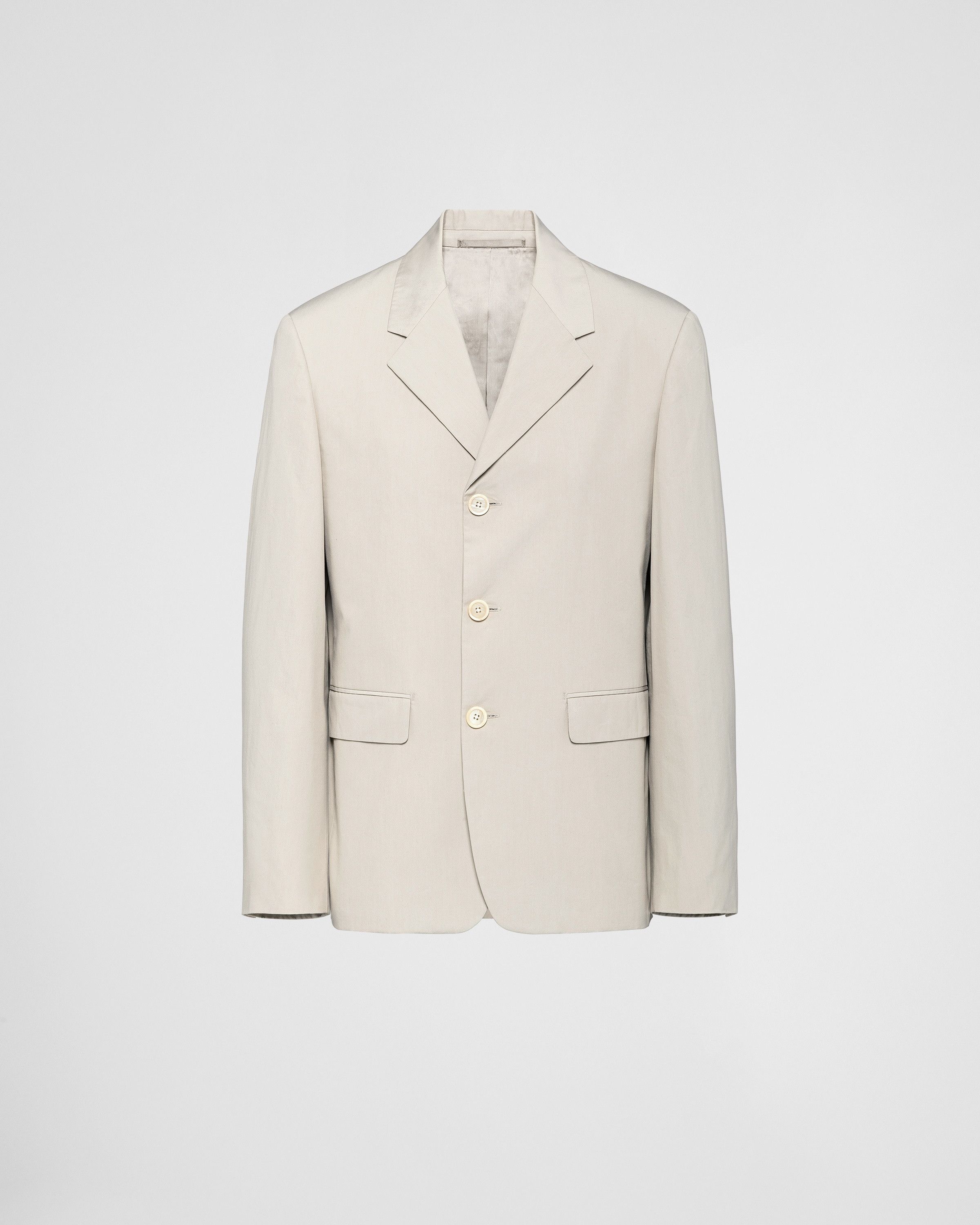 Prada o1bcso1str1025 Single-Breasted Mohair Wool Jacket in Ivory Size US L / EU 52-54 / 3 - 1 Thumbnail