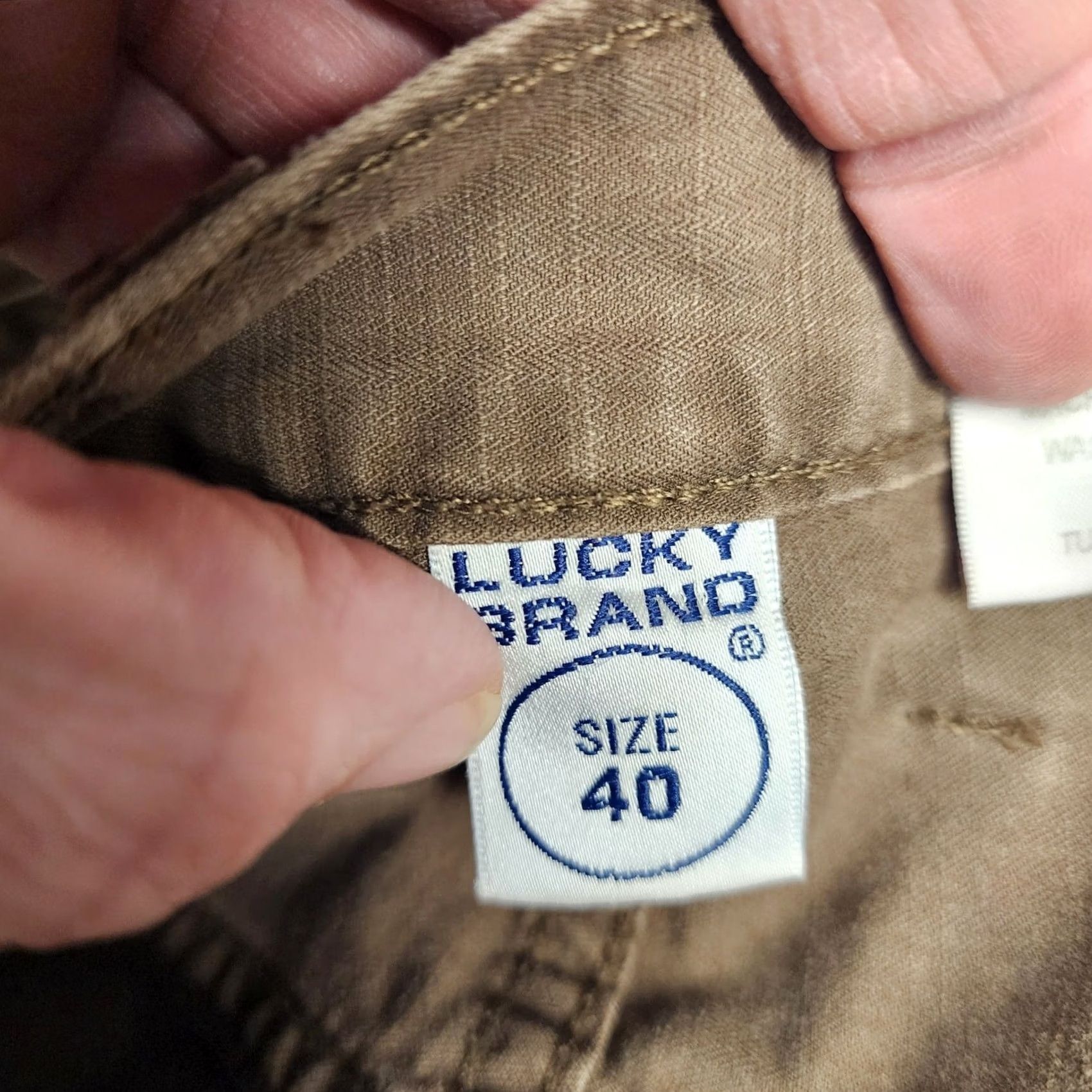 Lucky Brand Lucky Brand Mens Pants 40x28 Brown 100% Cotton Workwear Chino Flat Front Zip 5-Pocket Mens Casual Size US 40 / EU 56 - 5 Thumbnail