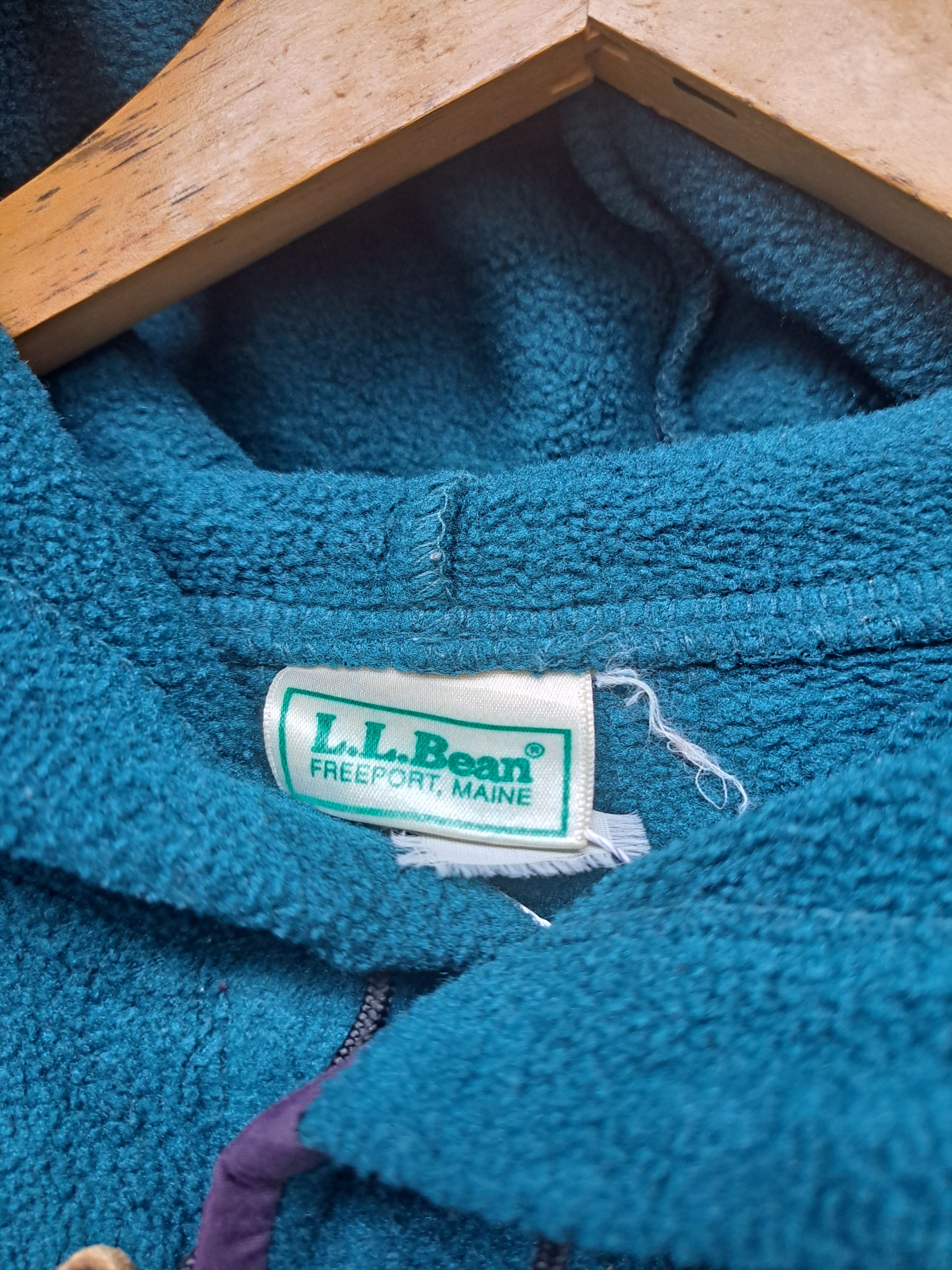 L.L. Bean Vintage 80s LL Bean Half Button Fleece Hoodie Unisex L Size L / US 10 / IT 46 - 6 Thumbnail