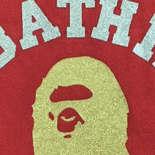 Bape BAPE Glitter print college logo pullover hoodie APE Size US M / EU 48-50 / 2 - 4 Thumbnail