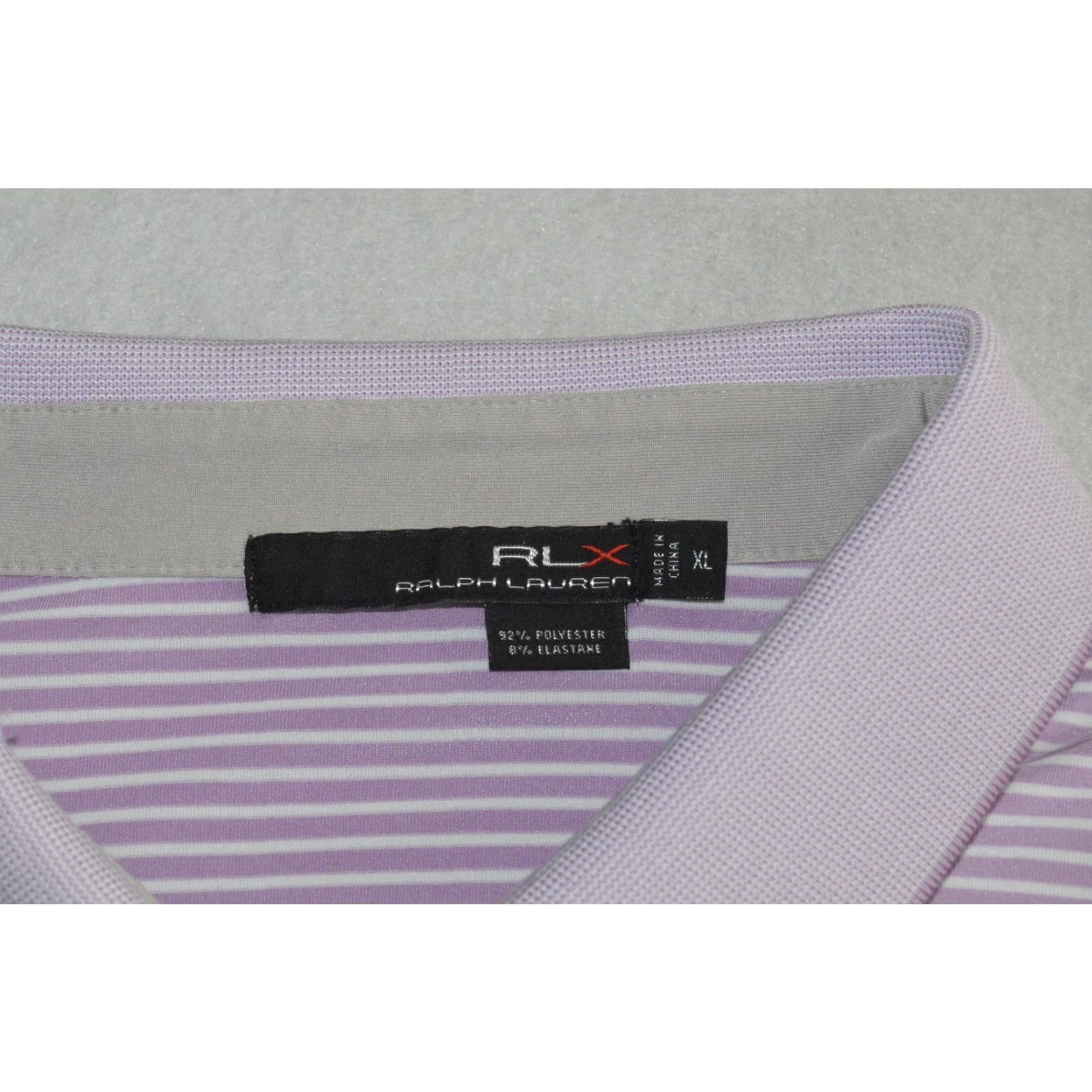RLX Ralph Lauren RLX Ralph Lauren Polo Shirt Mens XL Lavender Striped Polo Casual Shirt Size US XL / EU 56 / 4 - 3 Thumbnail