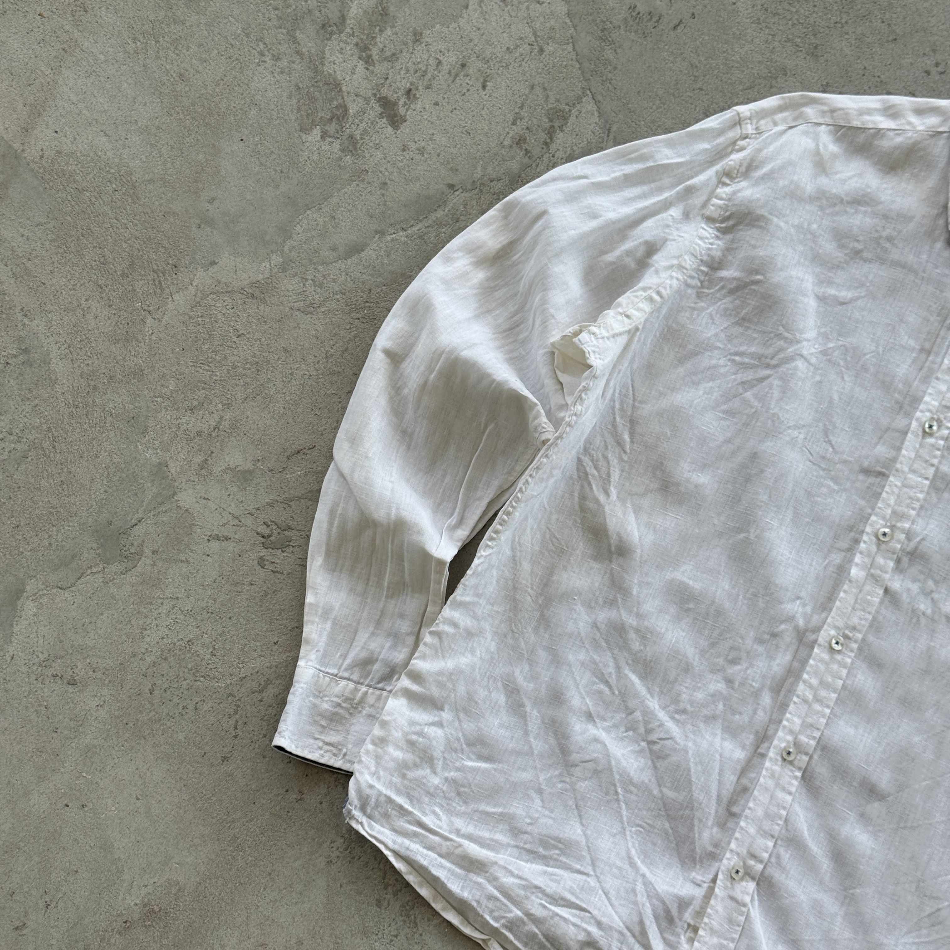 Etro Etro White Linen Shirt Made In Italy Luxury Summer Top 44 Size US L / EU 52-54 / 3 - 3 Thumbnail
