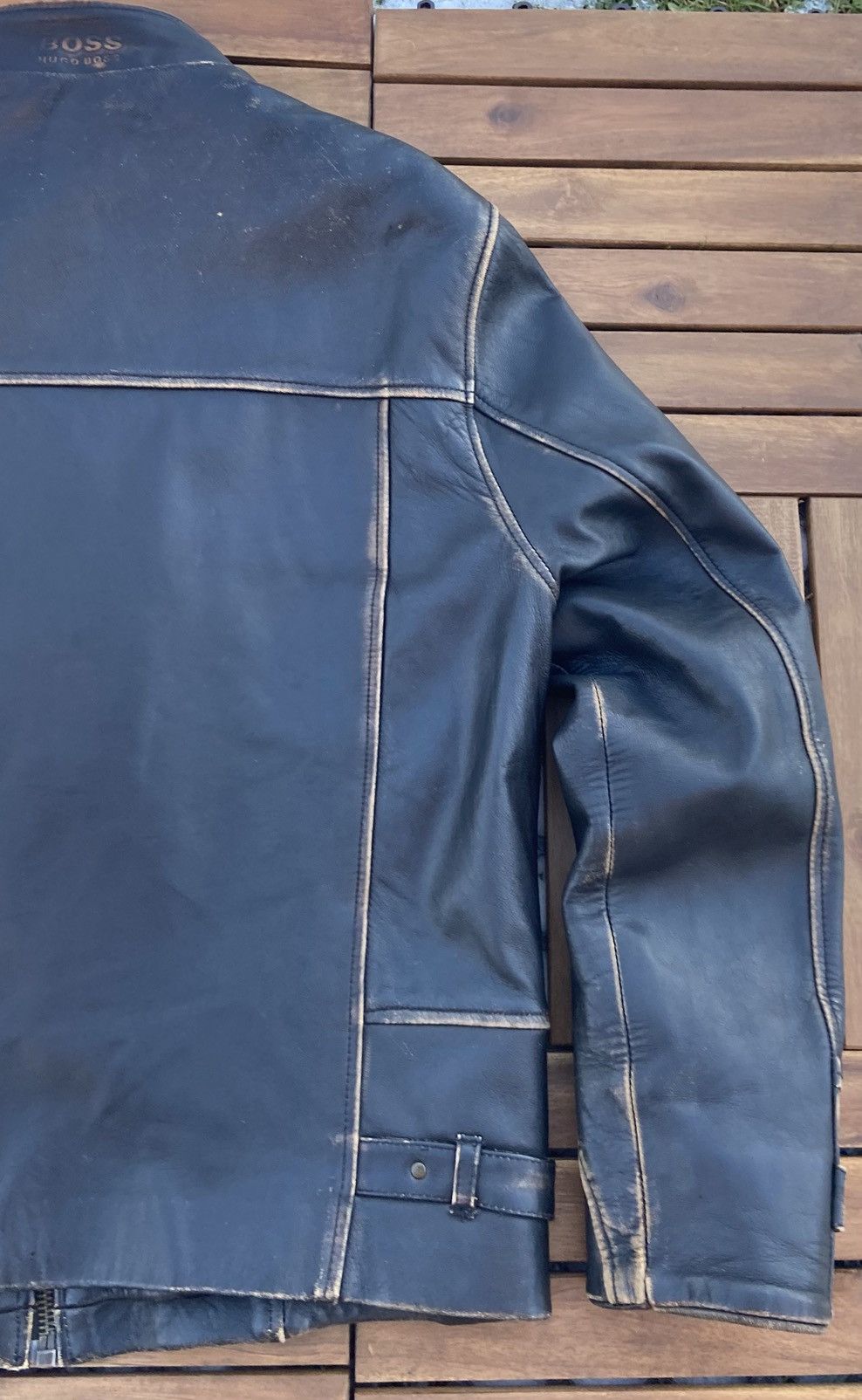 Hugo Boss 🟤Rare Vintage Hugo Boss Leather Jacket🟤 Size US S / EU 44-46 / 1 - 5 Thumbnail