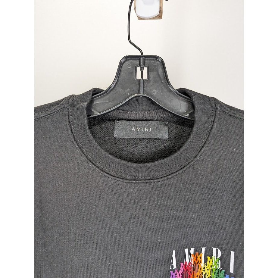 Amiri o1rshd1 Q:2 / MA Drip Collage Crewneck Sweater in Black Size US L / EU 52-54 / 3 - 4 Thumbnail
