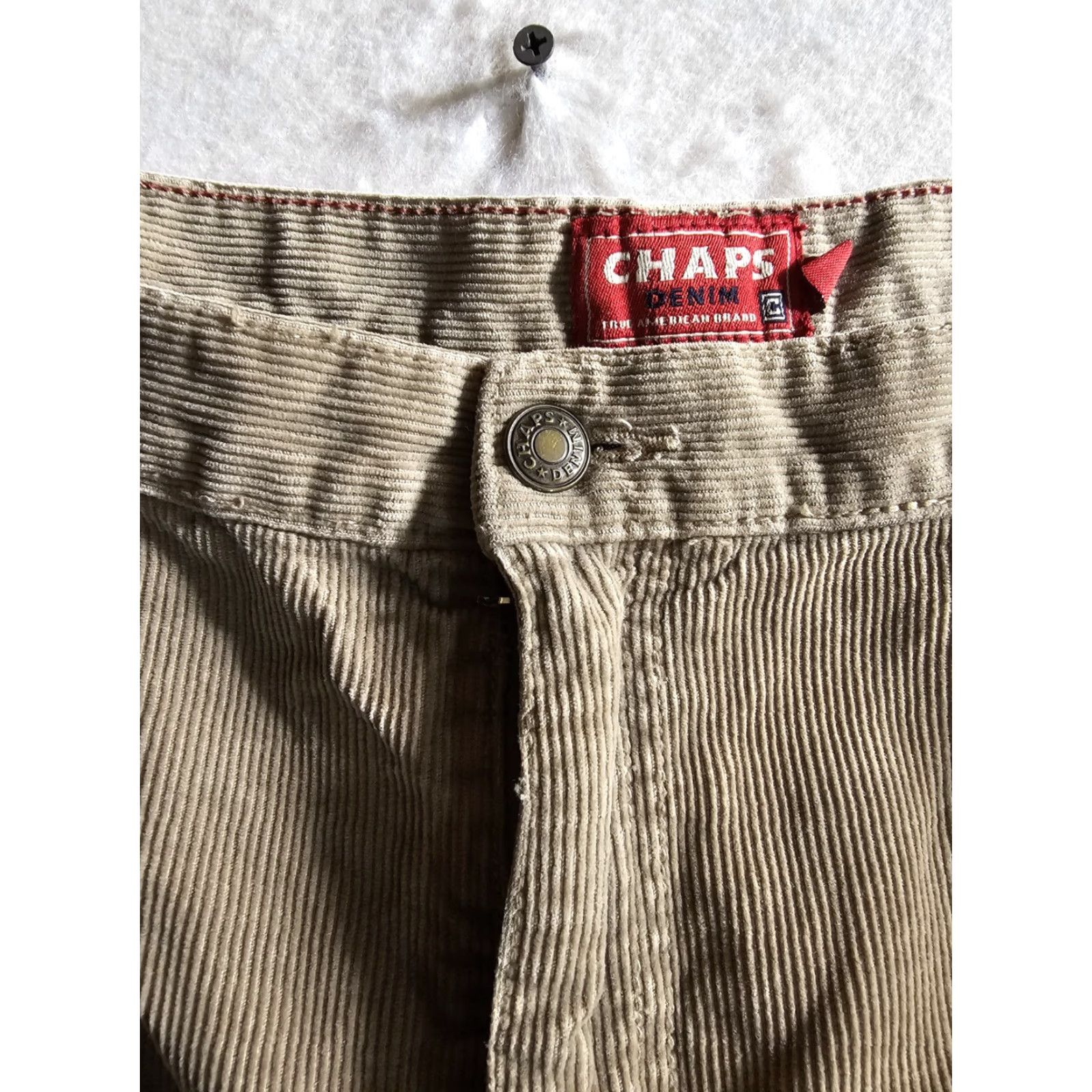 Chaps VINTAGE Chaps Ralph Lauren Baggy Corduroy Dress Pants Men's 40x32 Khaki 90s Preppy Retro Dress Pants Mens Size US 40 / EU 56 - 3 Thumbnail