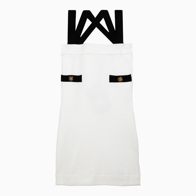 image of Patou White Cotton Dress With Crossed Straps, Women's (Size Medium)