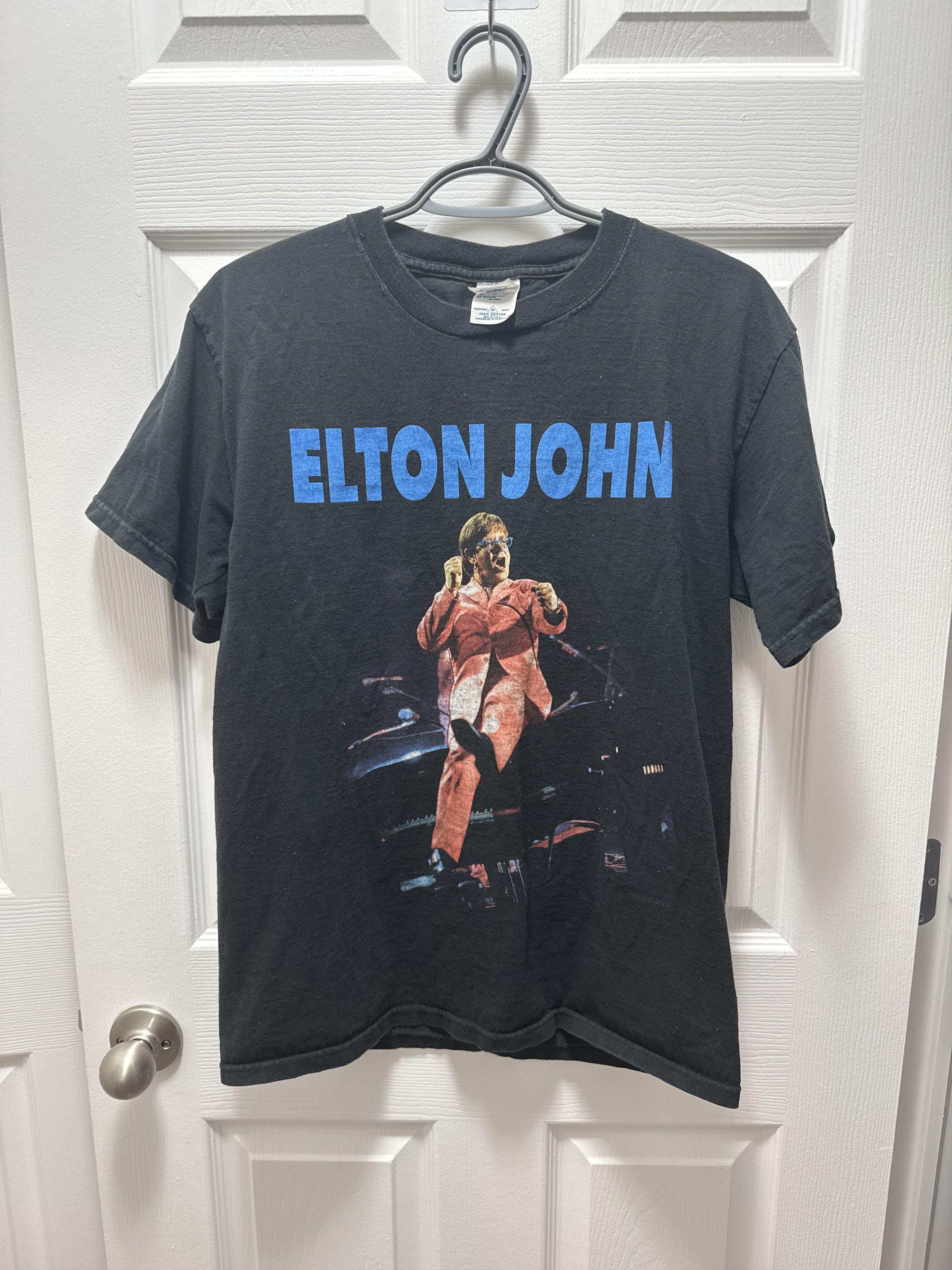 Band Tees × Delta Elton John Vintage 1997 Tour Shirt Delta Magnum Weight RARE Size US M / EU 48-50 / 2 - 1 Thumbnail