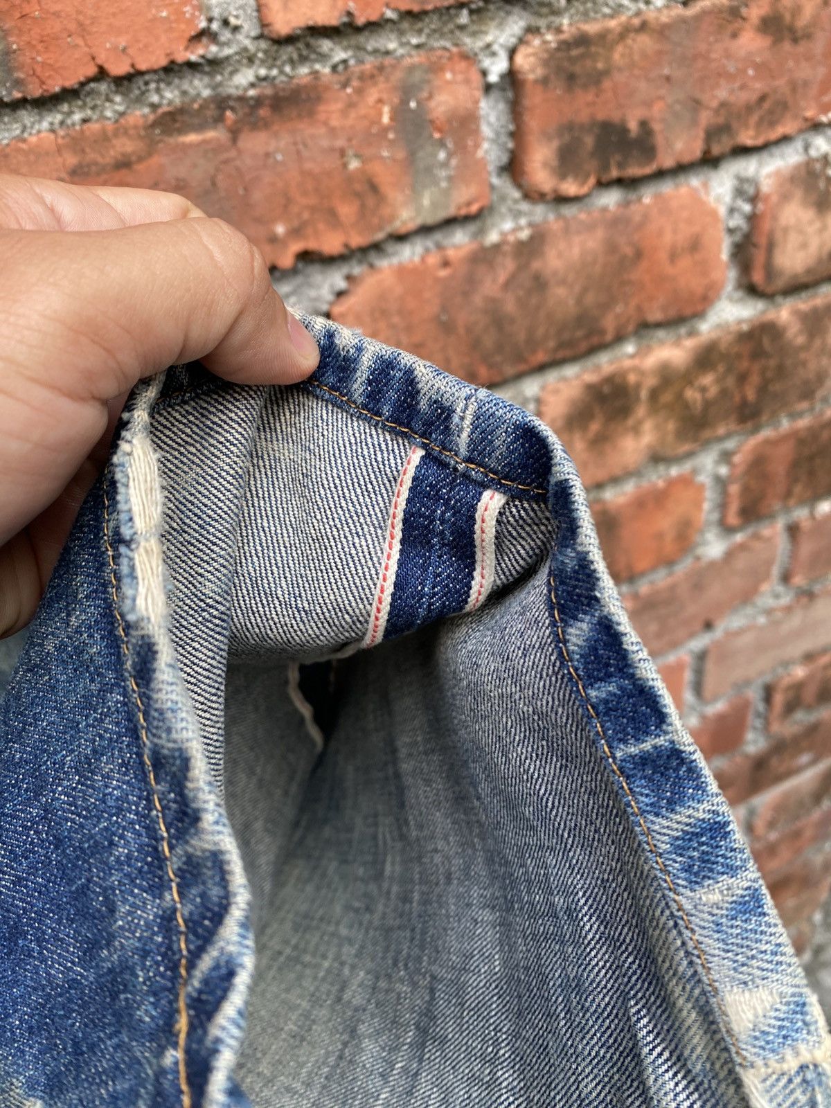 Levi's Vintage Clothing W32x29.5 Vintage levi's 502 redline big E denime distressed Size US 32 / EU 48 - 4 Thumbnail