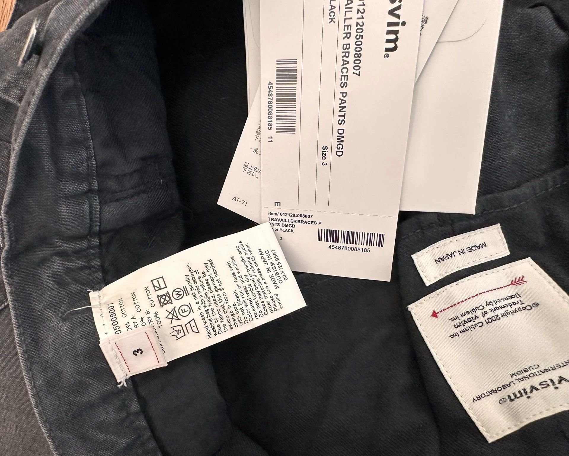 Visvim VISVIM TRAVAILLER DMGD Washed Dmgd Overalls Black 3 Like New Size US 34 / EU 50 - 3 Thumbnail