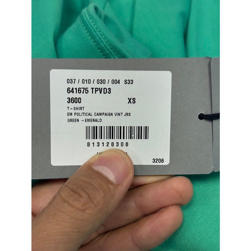 Balenciaga o1rshd1 Em Political Campaign Vintage Jersey T-Shirt Green Size US XS / EU 42 / 0 - 18 Thumbnail