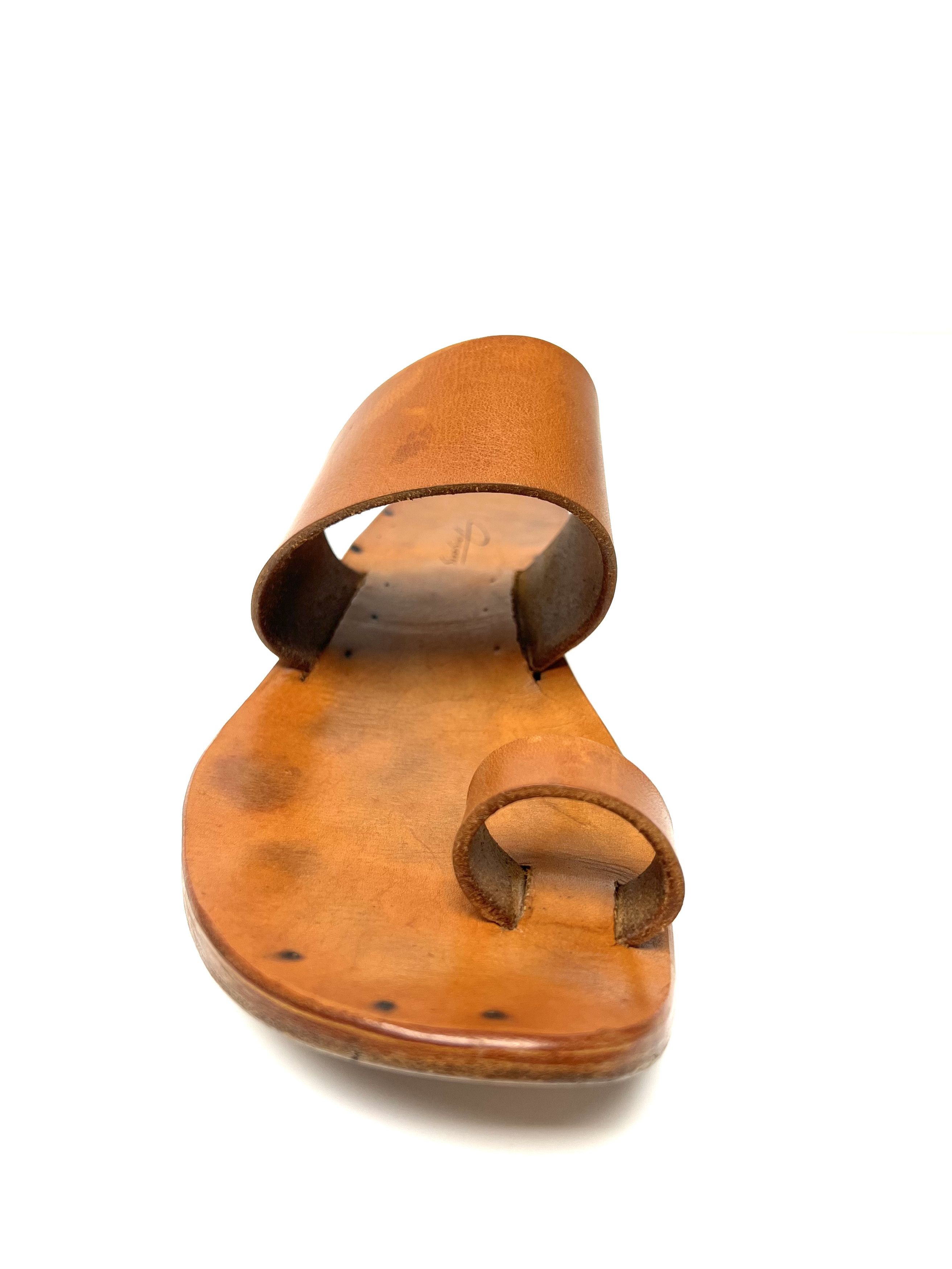 Dimissianos & Miller DIMISSIANOS & MILLER NATURAL LEATHER SLIDE / SANDALS Size US 11 / EU 44 - 5 Thumbnail