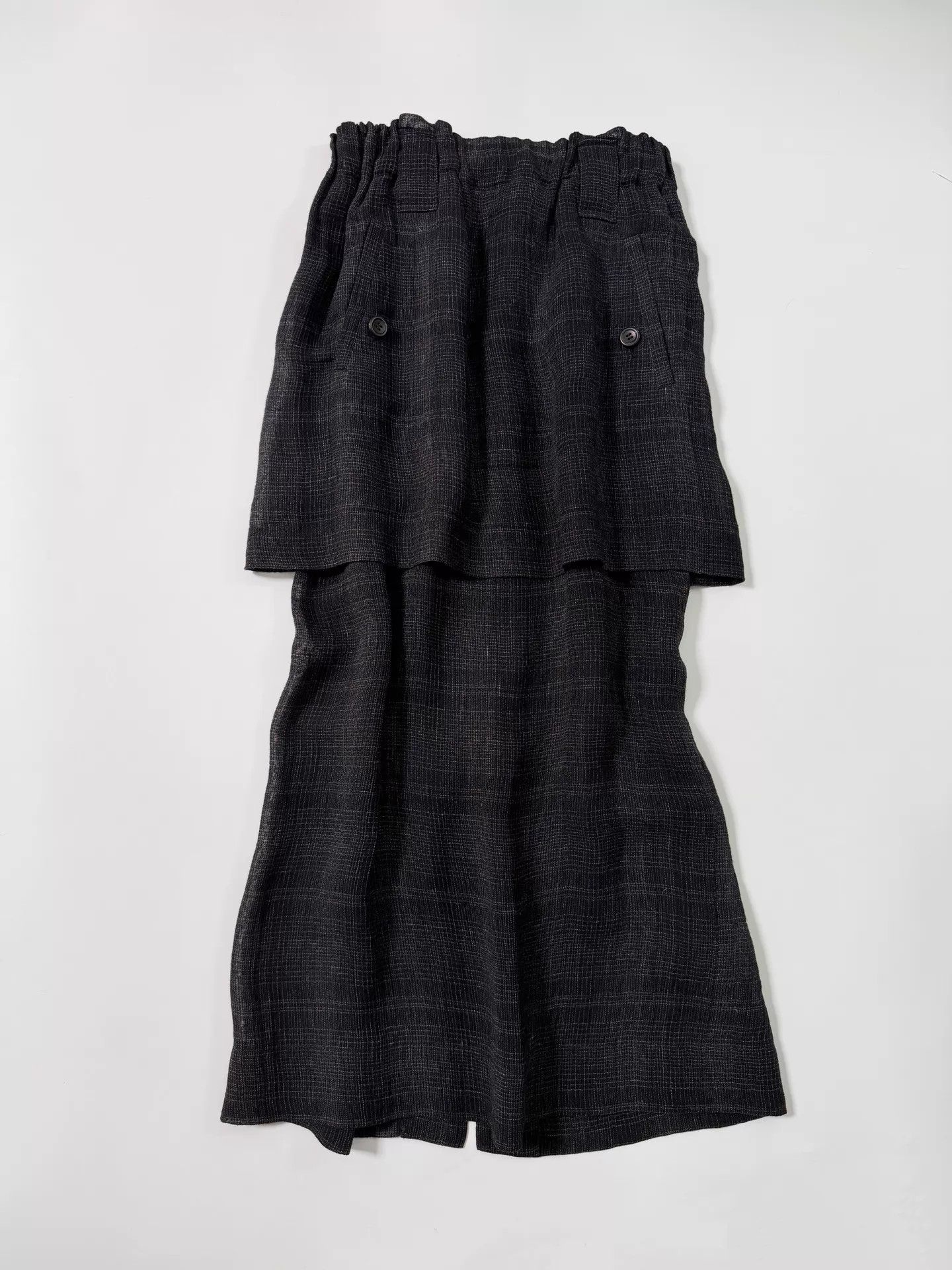 Issey Miyake Issey Miyake 1996 Permanent Double Linen Bamboo Skirt M Size 27" / US 4 / IT 40 - 1 Thumbnail