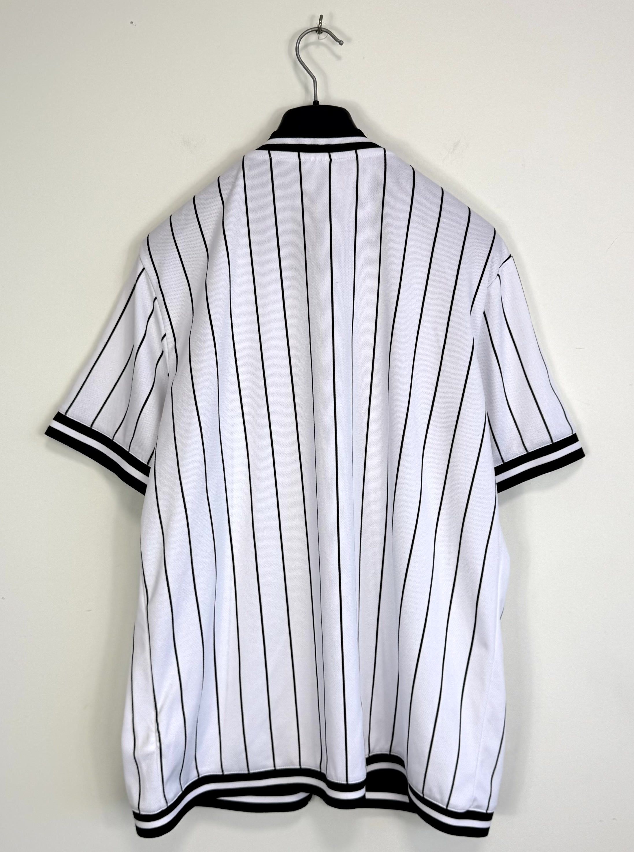Karl Kani Karl Kani Logo Hip Hop Button Up Pinstriped Baseball Jersey Size US M / EU 48-50 / 2 - 2 Thumbnail