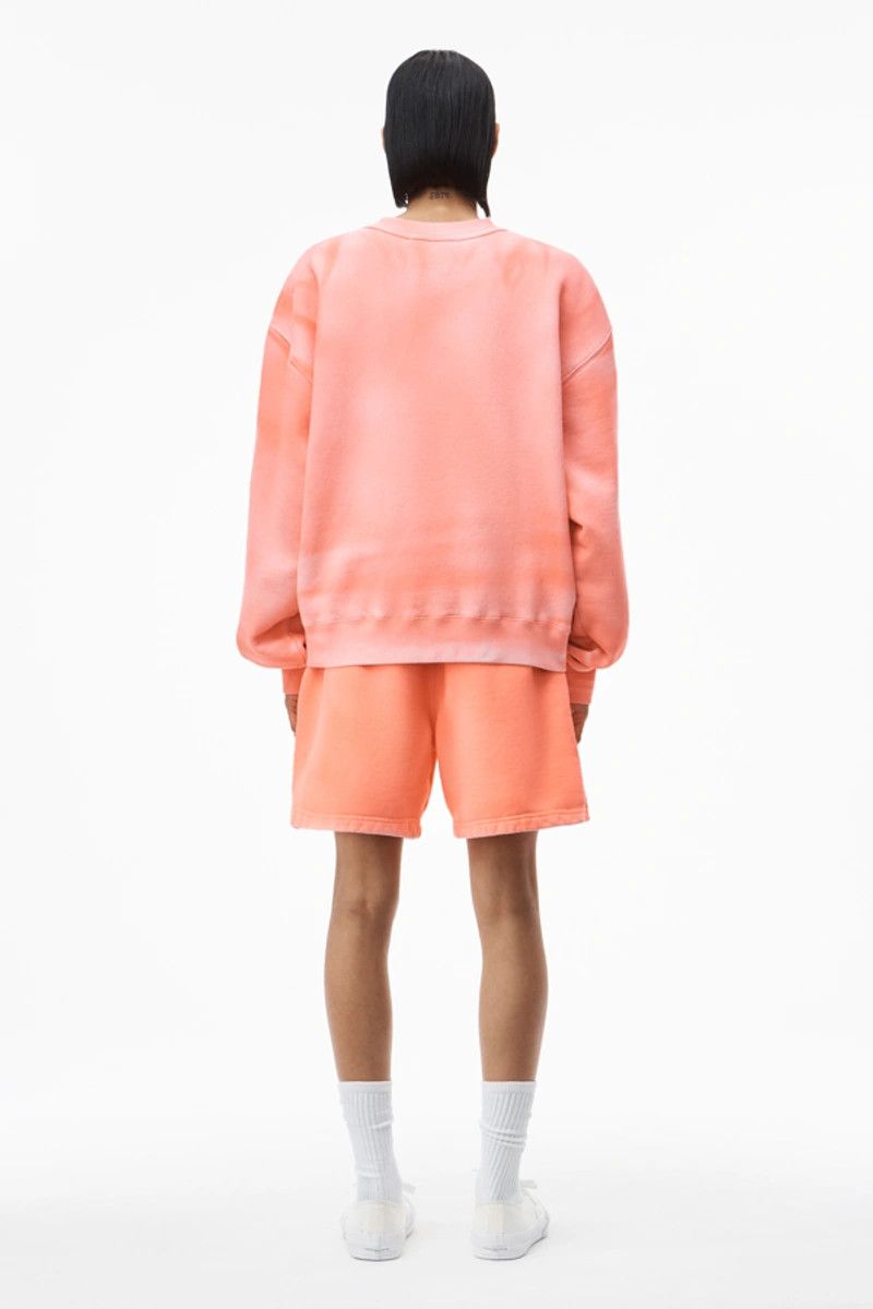 Alexander Wang Pink Tie Dye Oversized Logo Sweatshirt Size XXS / US 00 / IT 34 - 7 Thumbnail