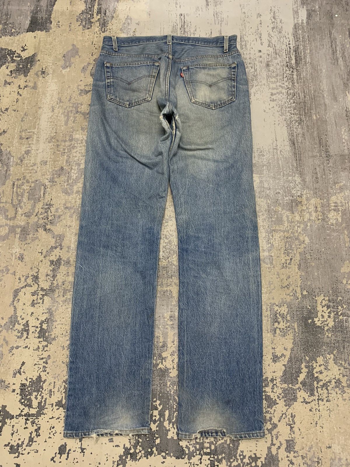 Jean Vintage 80s Sashiko Reworked Levis 501 Distressed Jeans Size US 34 / EU 50 - 12 Thumbnail