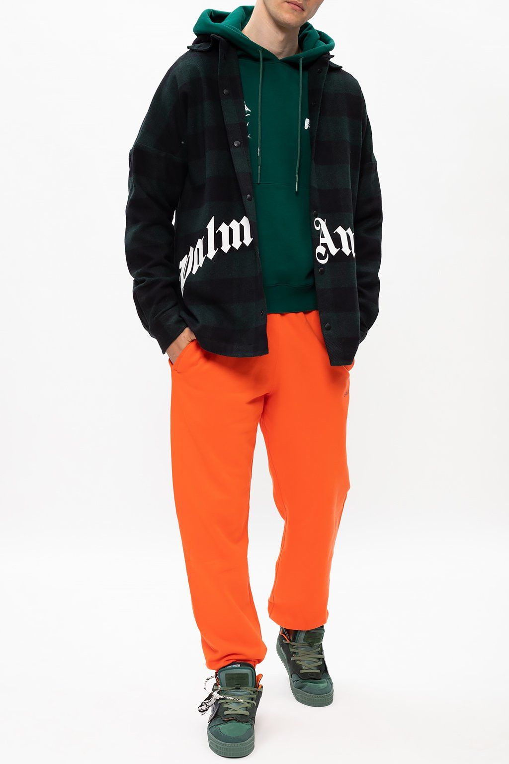 Off-White Orange Sprayed Stencil Arrows Logo Sweatpants Size US 32 / EU 48 - 4 Thumbnail