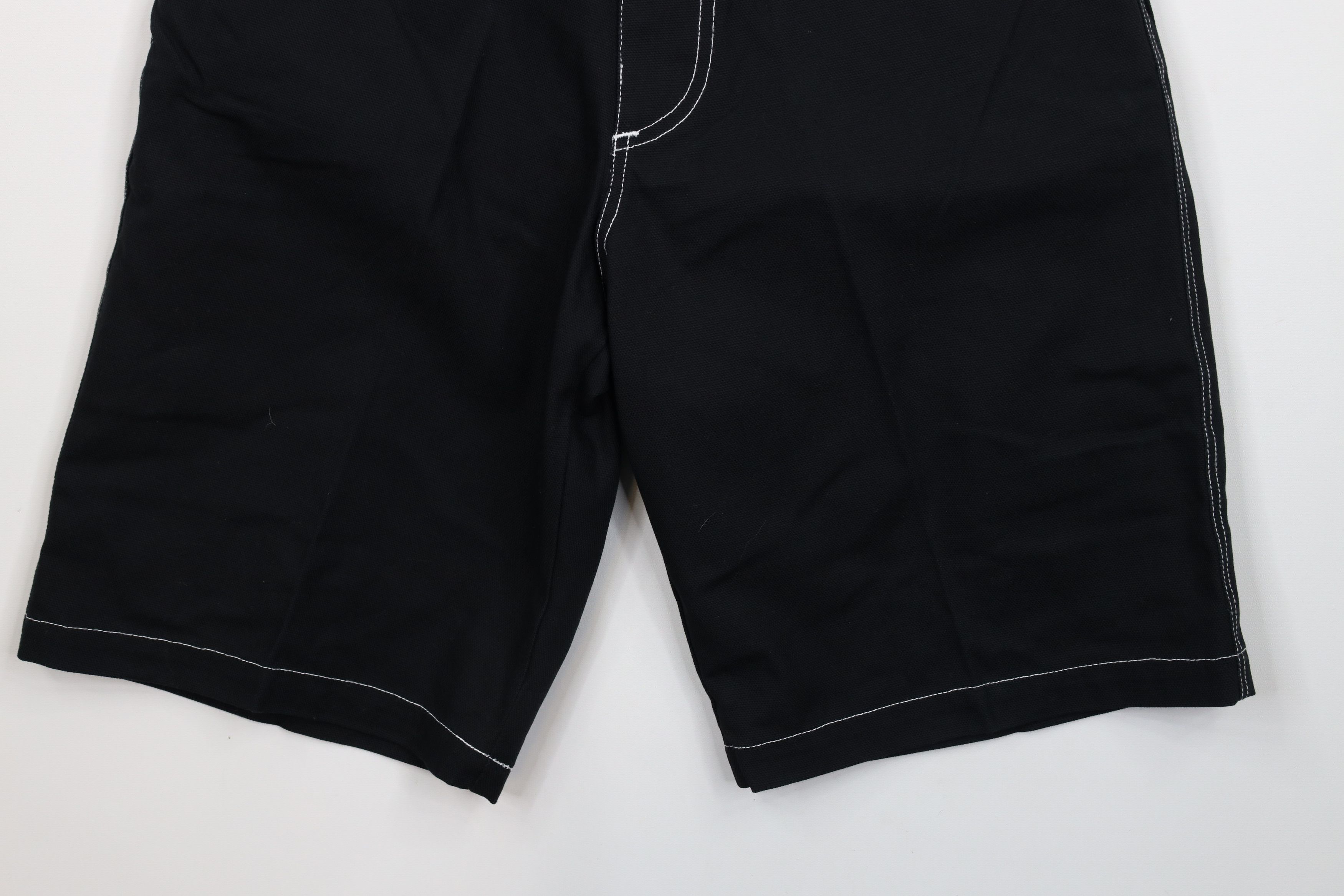 Vintage Deadstock Vintage 90s Streetwear Canvas Shorts Black Cotton Size US 30 / EU 46 - 4 Thumbnail