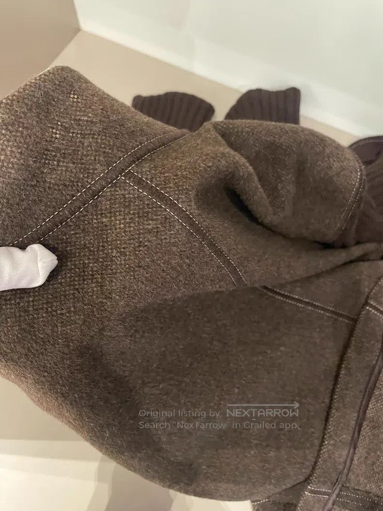 Brunello Cucinelli Brunello Cucinelli Caramel Alpaca Wool Jacket Size M / US 6-8 / IT 42-44 - 8 Thumbnail