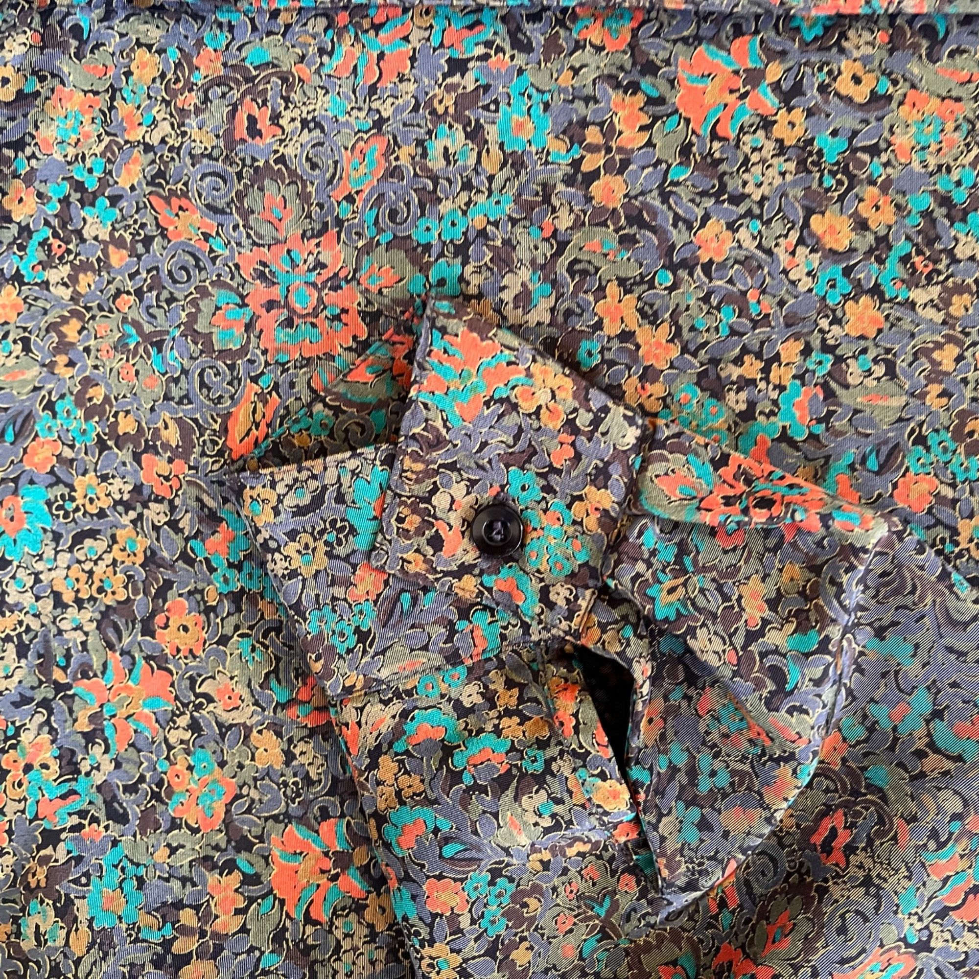 Vintage Vintage David Matthew Novelty Print Floral Grunge Blouse Size L / US 10 / IT 46 - 5 Thumbnail