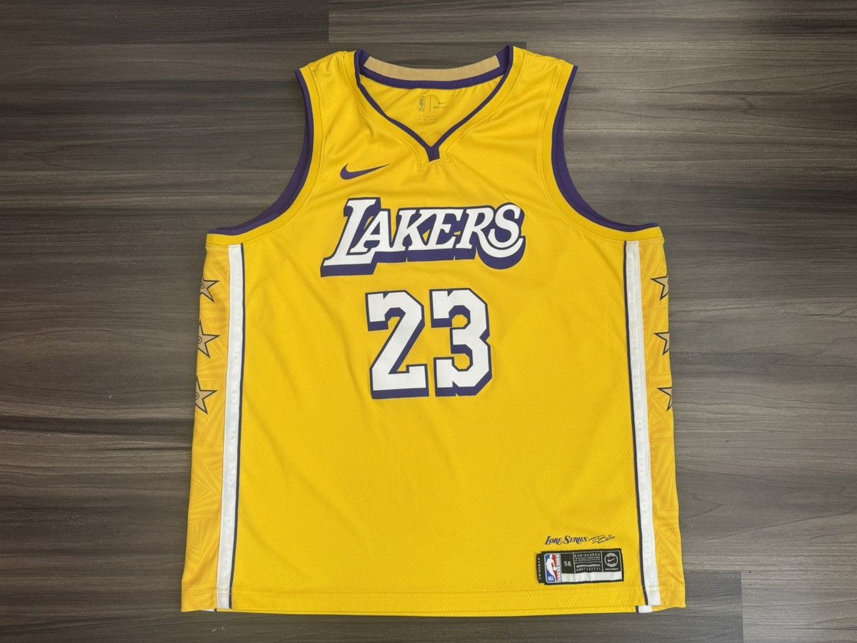 Nike LeBron James #23 Los Angeles Lakers NBA City Edition Jersey Size US XXL / EU 58 / 5 - 1 Thumbnail