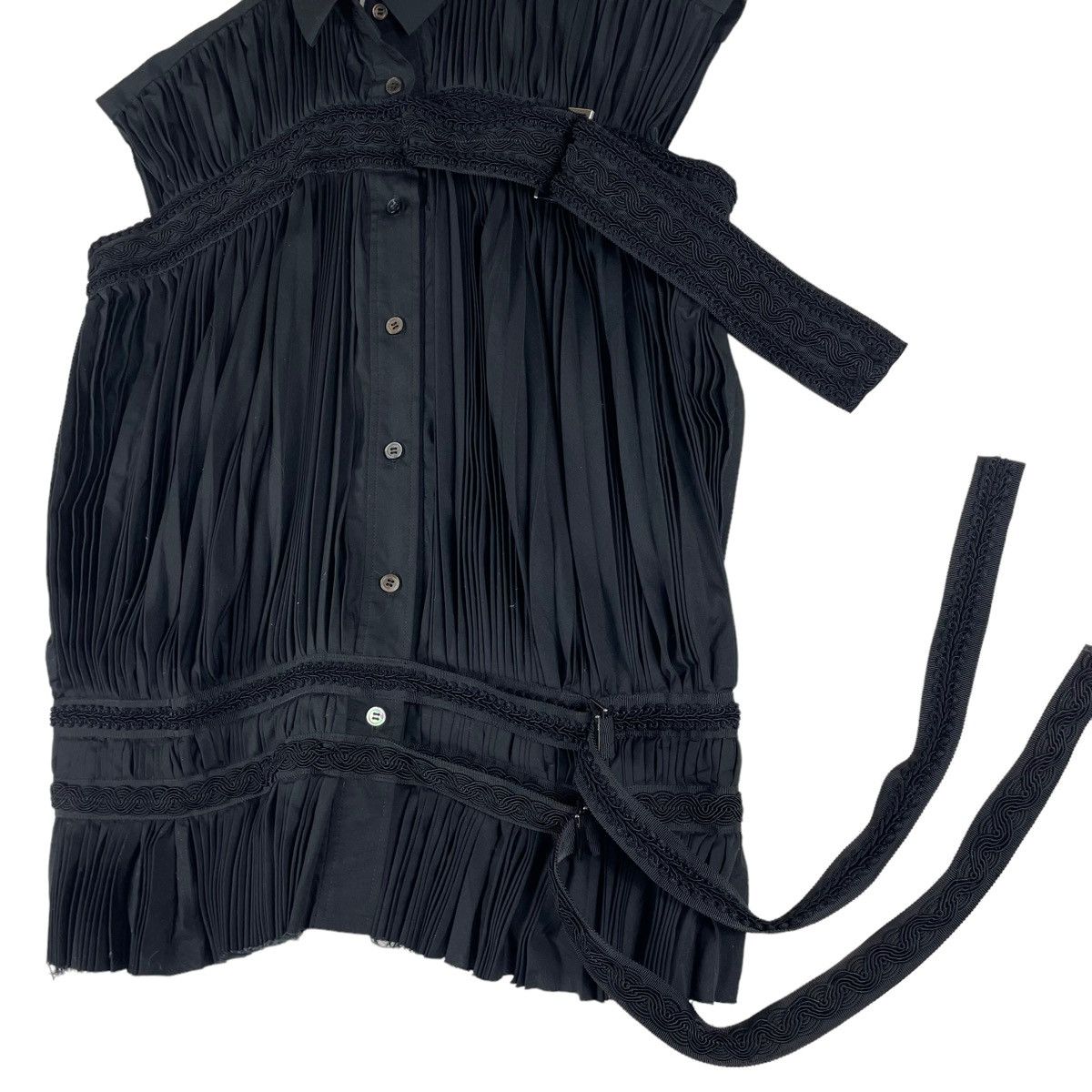 Sacai 💥SS2015 SACAI PLEATED BONDAGE SHIRT TOGA MAME Size M / US 6-8 / IT 42-44 - 6 Thumbnail