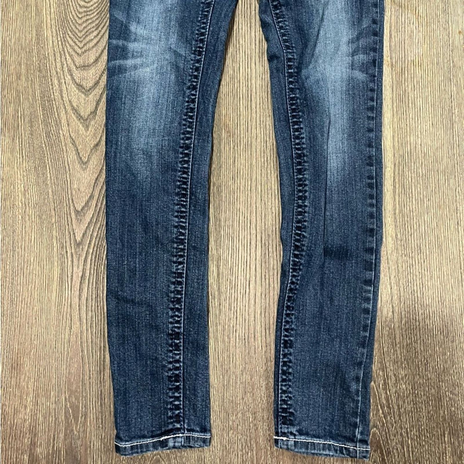 Other Shyanne Shy Skinny Jeans Whisker Embroidered Detail Denim Size 26" / US 2 / IT 38 - 11 Thumbnail