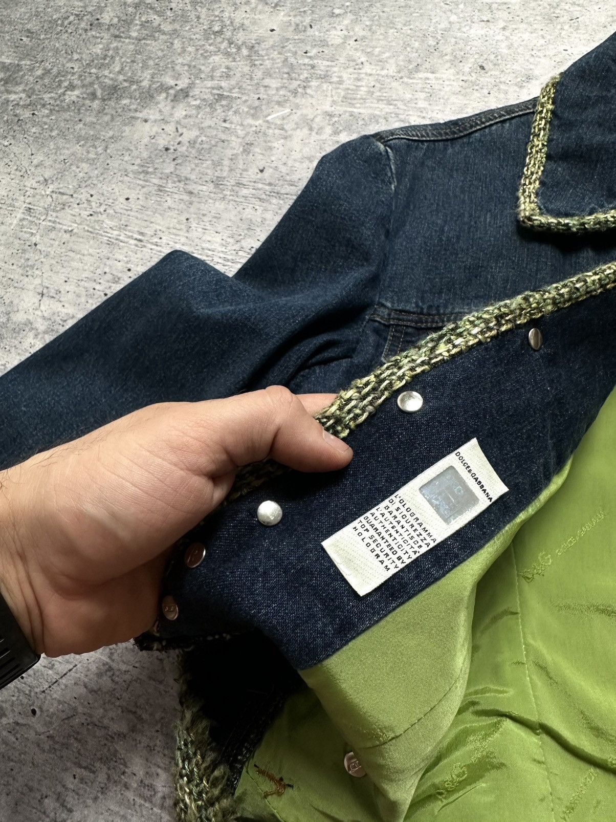 Dolce & Gabbana Vintage Dolce Gabbana Denim Wool Insert D&G Jacket Size XS / US 0-2 / IT 36-38 - 10 Thumbnail