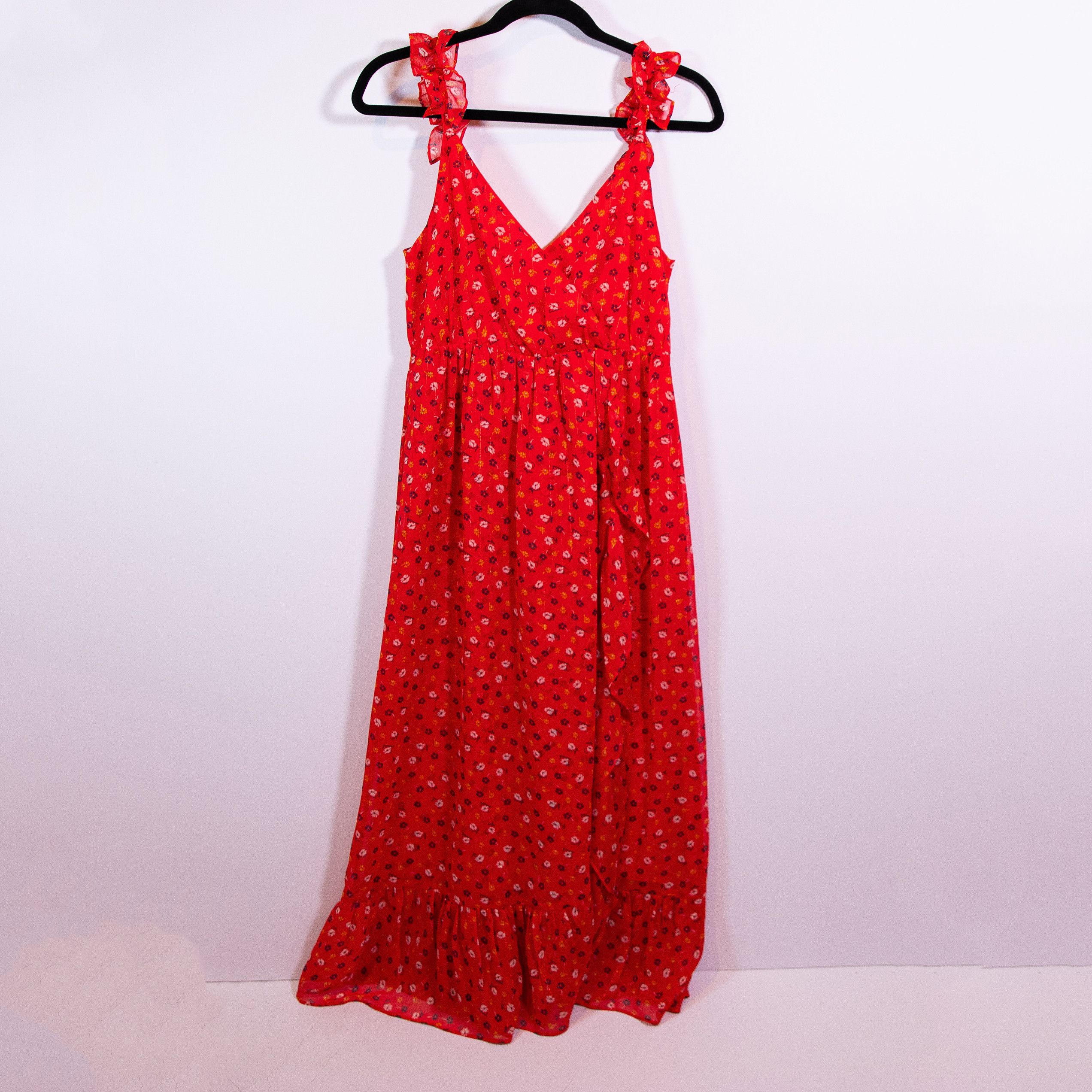 Madewell Madewell Ruffle Strap Wrap Maxi Dress In Metallic Size XS / US 0-2 / IT 36-38 - 1 Thumbnail