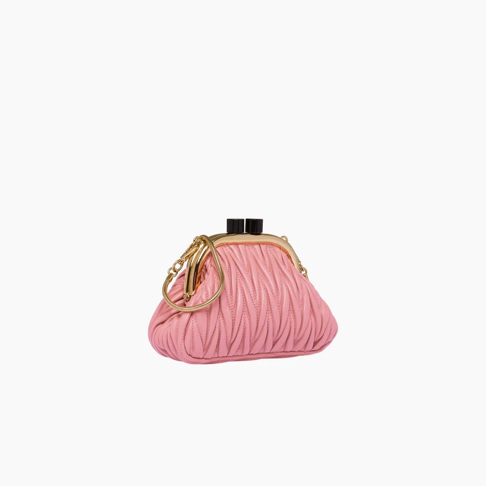 Miu Miu o1la1rc1a0925 Size: OS / Belle Nappa Mini-Bag in Pink Size ONE SIZE - 3 Thumbnail