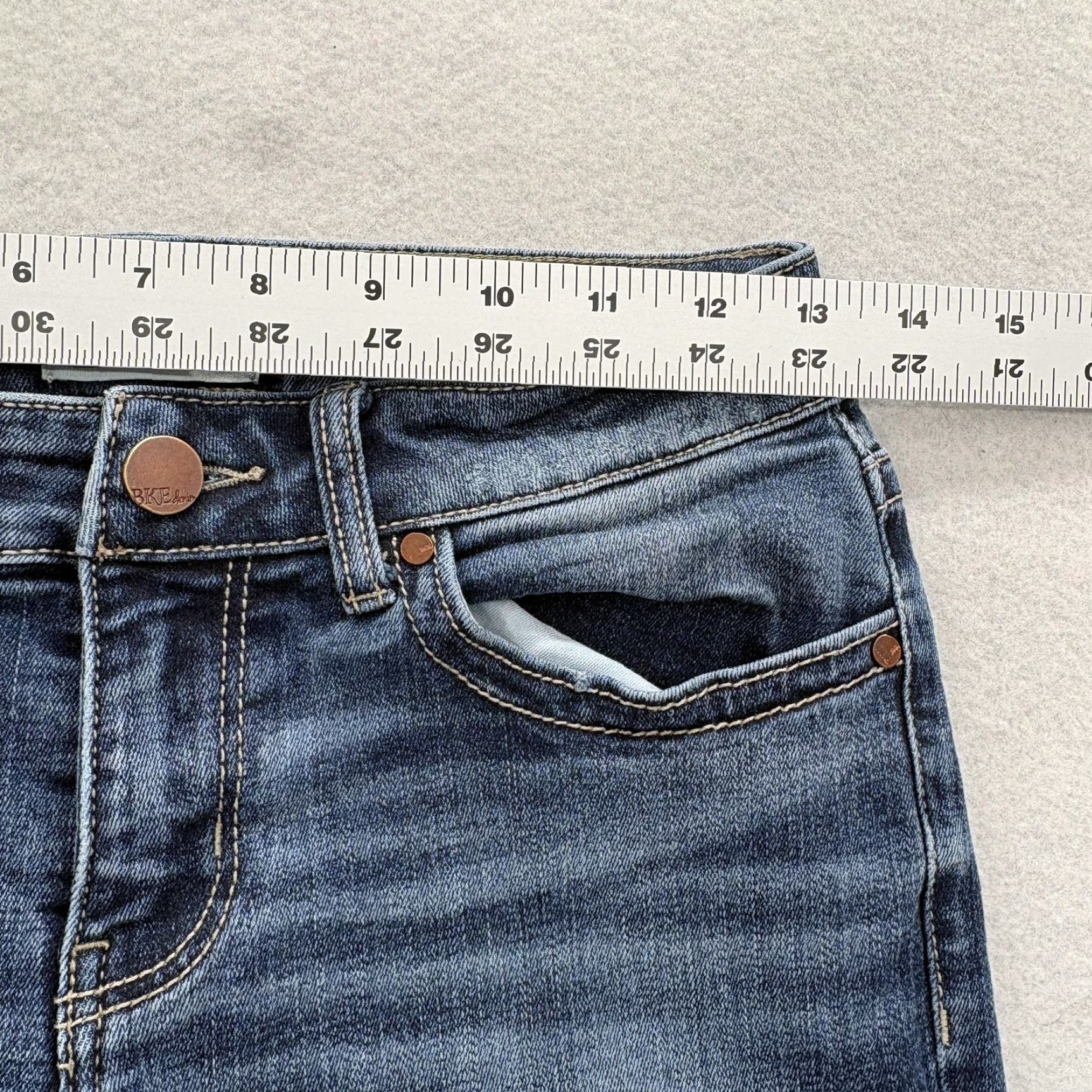 Vintage VINTAGE Buckle BKE Denim Stella Skinny Jeans Womens 26x31.5 Blue Distressed Stretch Y2K Size 26" / US 2 / IT 38 - 6 Thumbnail