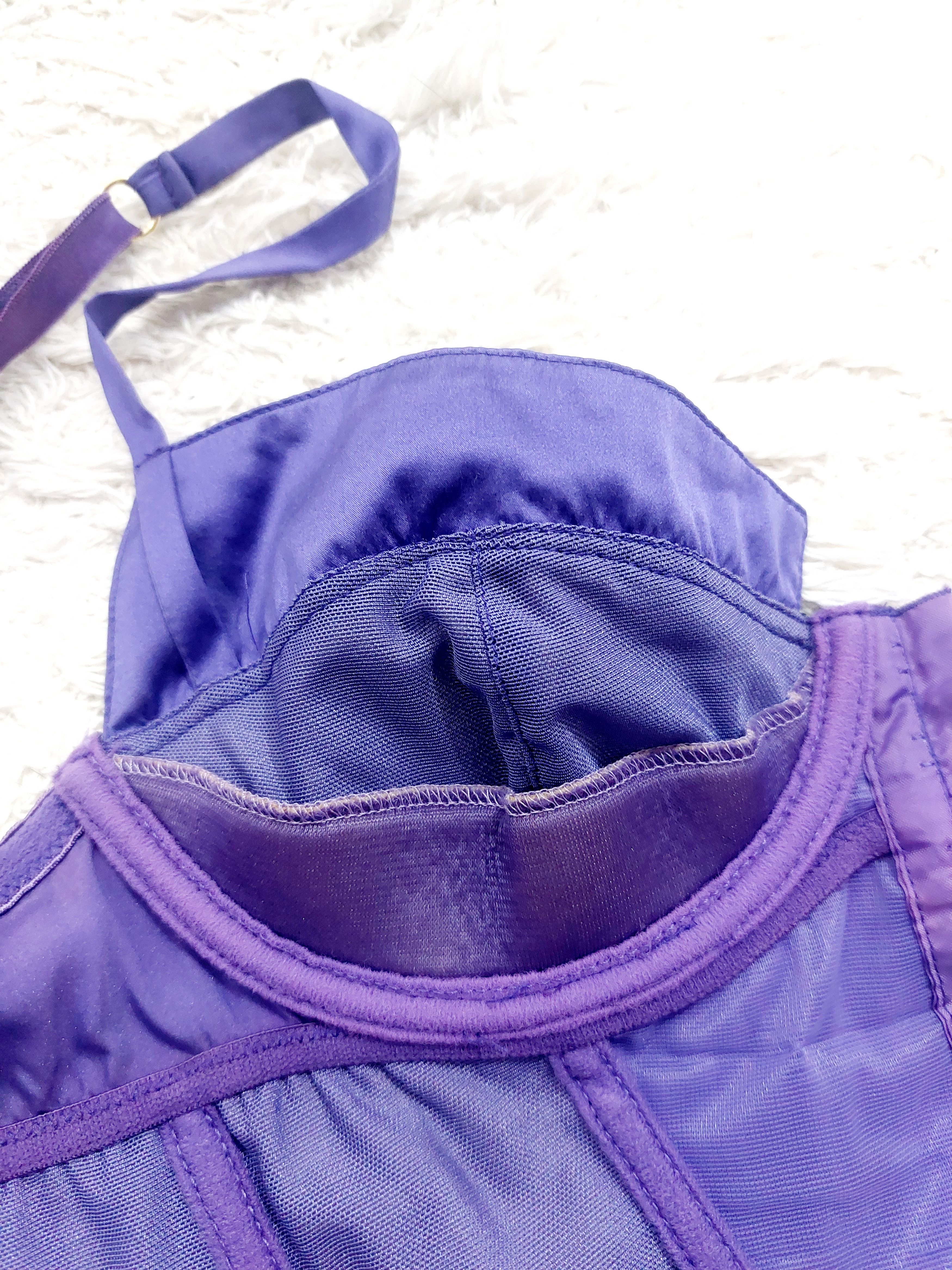 Dolce & Gabbana Dolce and Gabbana D&G Silk Purple Silver Metallic Corset Size L / US 10 / IT 46 - 9 Thumbnail