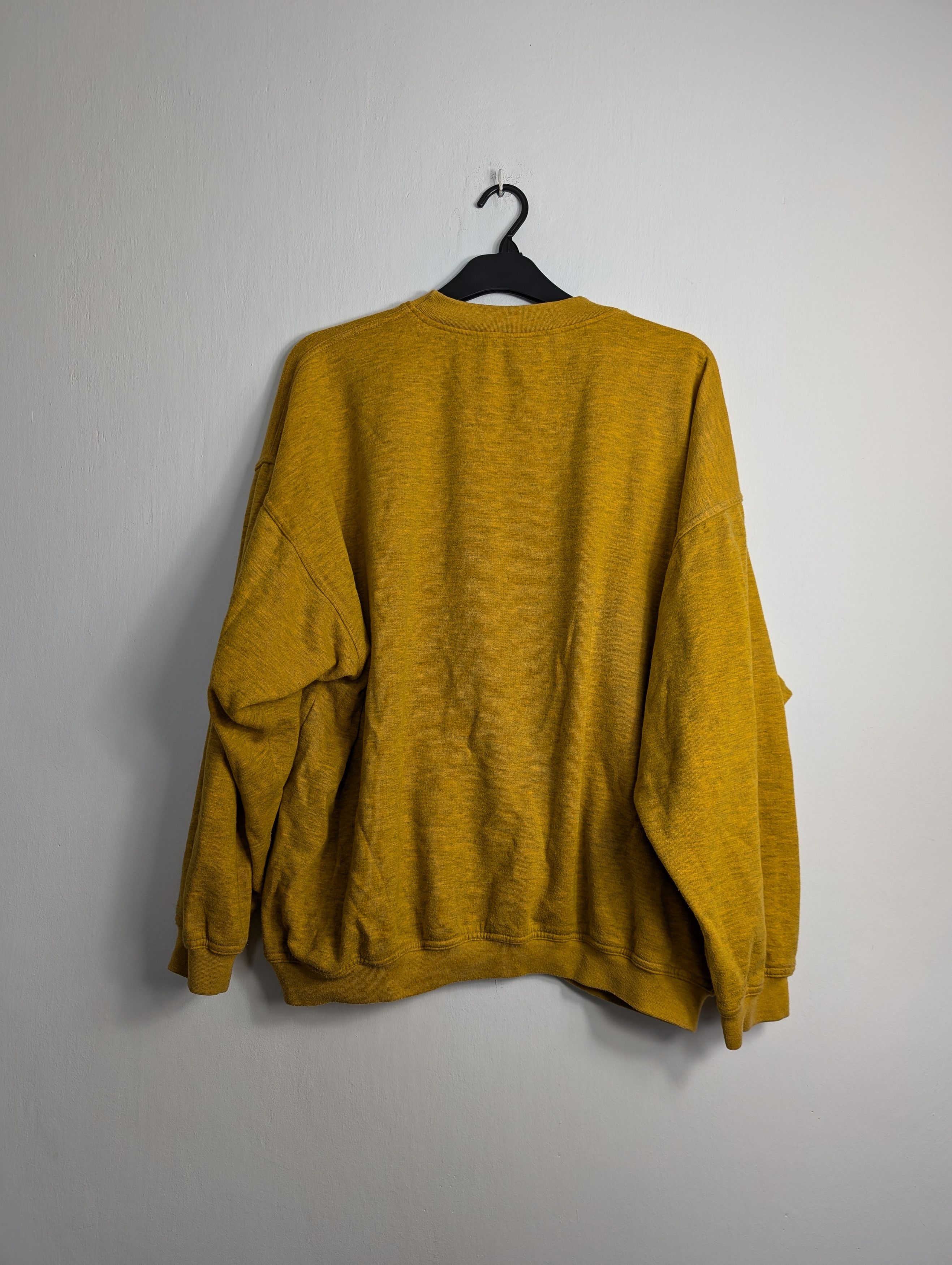 Adidas Adidas Vintage Big Logo Sweatshirt Mustard Yellow Boxy Retro Size US XL / EU 56 / 4 - 4 Thumbnail
