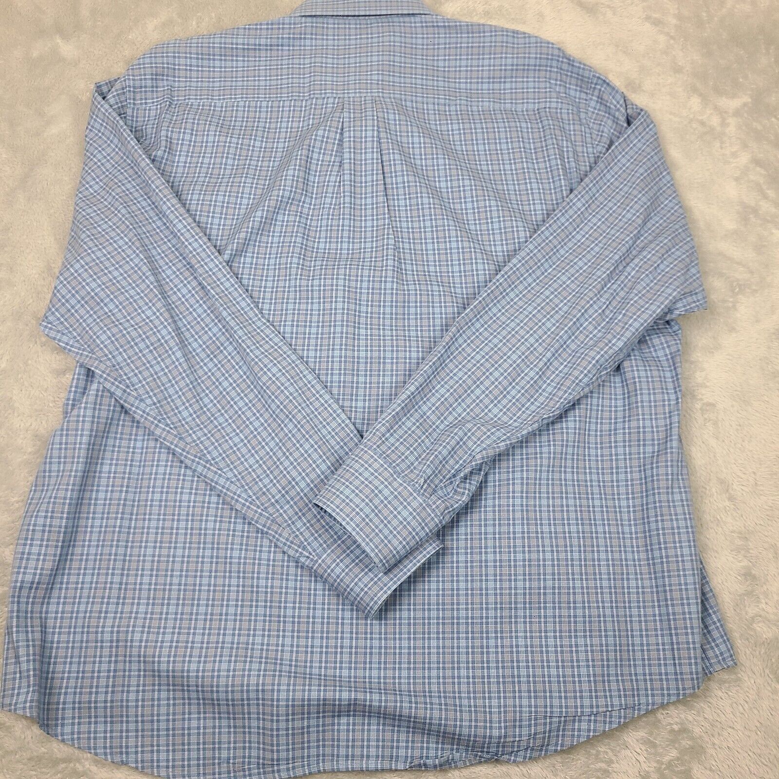 Peter Millar Peter Millar Shirt Mens X-Large Blue Plaid Stretch Golf Perf Size US XL / EU 56 / 4 - 4 Thumbnail