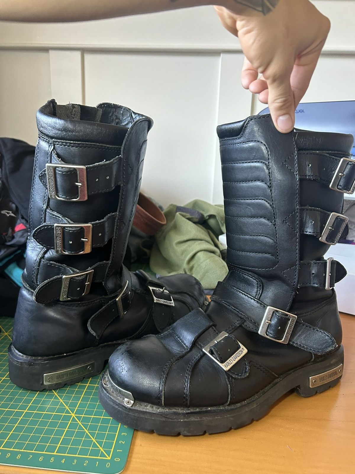 Harley Davidson Vintage Harley Davidson “Defender” moto boots Size US 11.5 / EU 44-45 - 15 Thumbnail