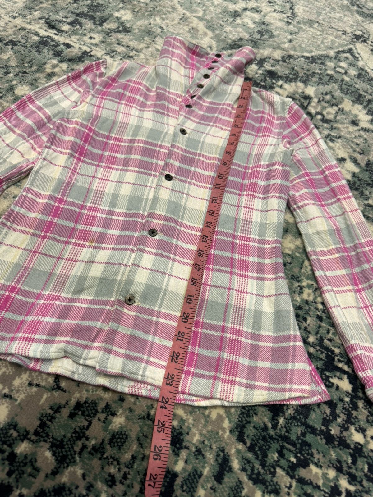 Kapital KAPITAL FLANNEL PINK COLOR MULTIBUTTONS BUTTON UP SHIRT Size XS / US 0-2 / IT 36-38 - 3 Thumbnail