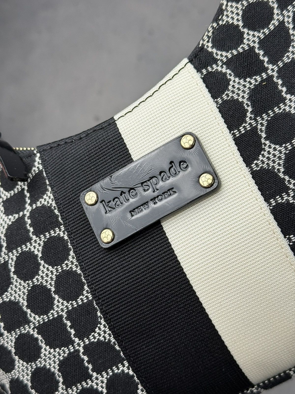 Kate Spade Kate Spade New York Monogram Shoulder Bag Canvas Baguette Size ONE SIZE - 10 Thumbnail