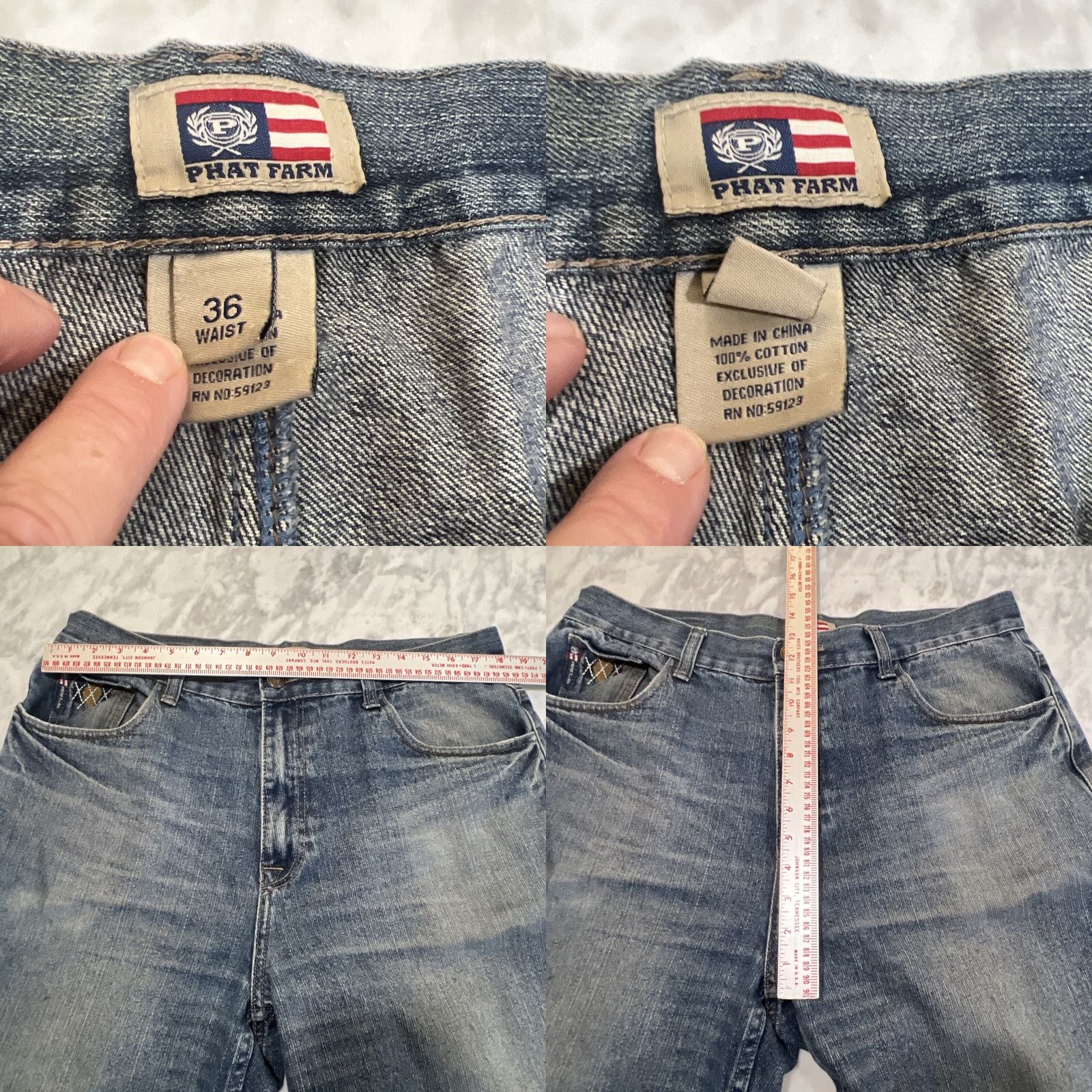 Phat Farm VINTAGE Phat Farm Denim Shorts Men’s 36 Y2K Baggie Skate Street Embroidery Size US 36 / EU 52 - 8 Thumbnail