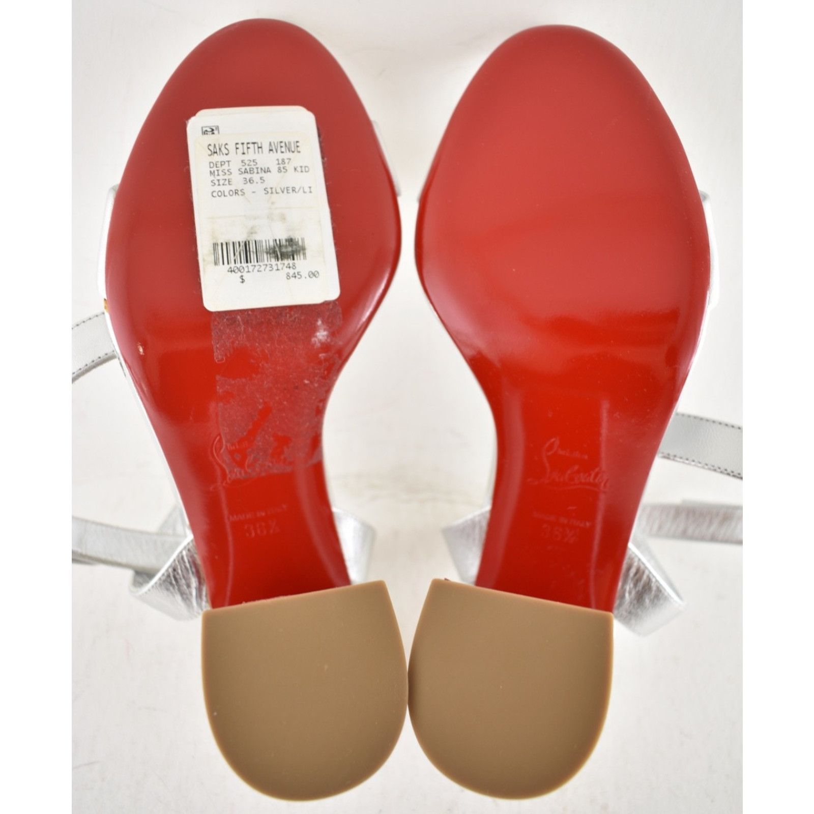 Christian Louboutin Christian Louboutin Miss Sabina 85 Silver Block Heel 36.5 Size US 6.5 / IT 36.5 - 16 Thumbnail
