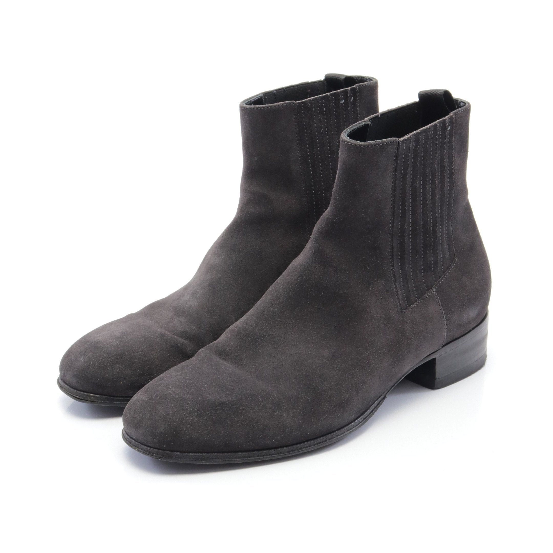 image of Balenciaga Side Gore Boots Suede Black, Women's