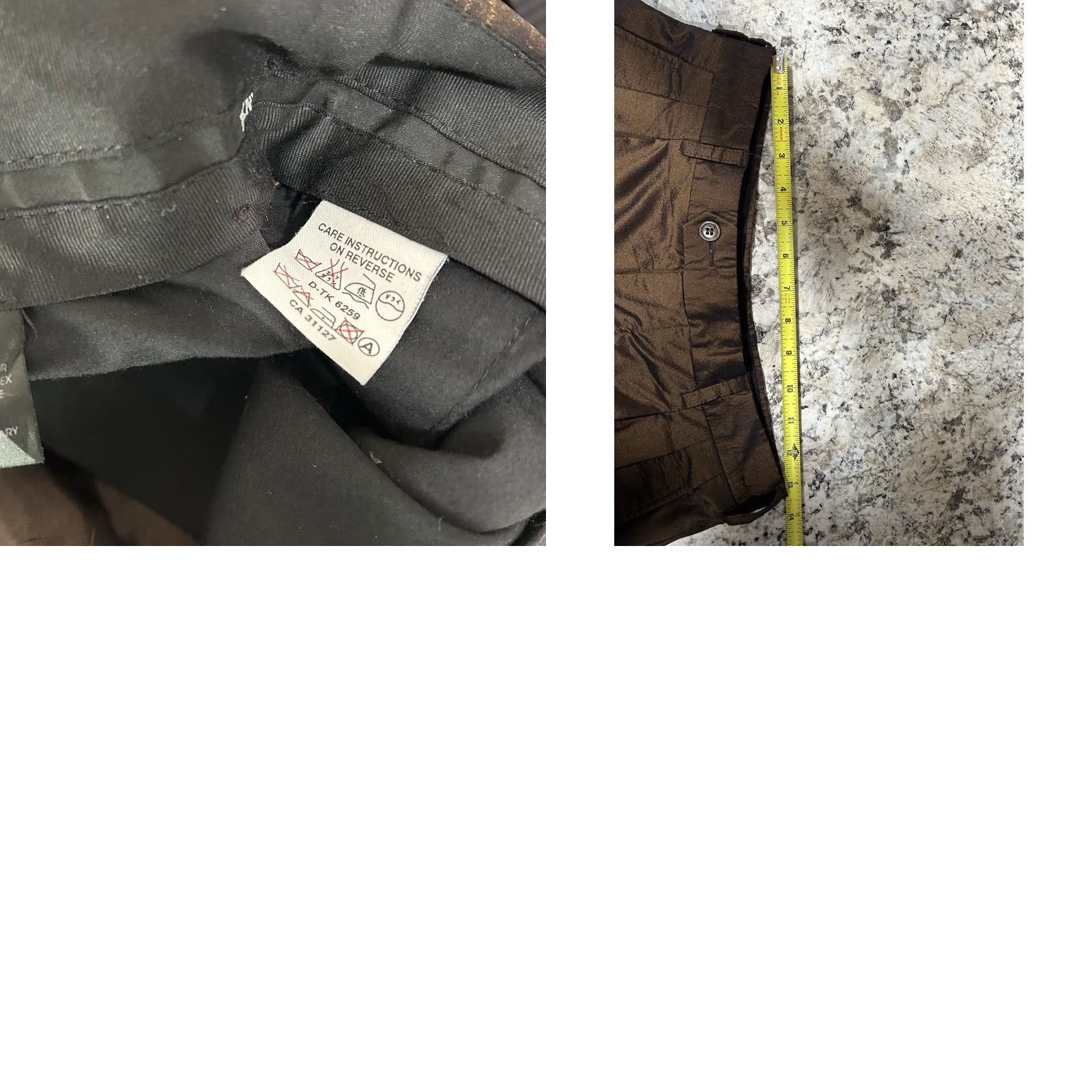 DKNY VINTAGE DKNY Dress Pants Wide-Leg High Rise 26W 27In Inseam Pearlescent Nylon Blend Mulher Womens Pants Size 26" / US 2 / IT 38 - 8 Thumbnail