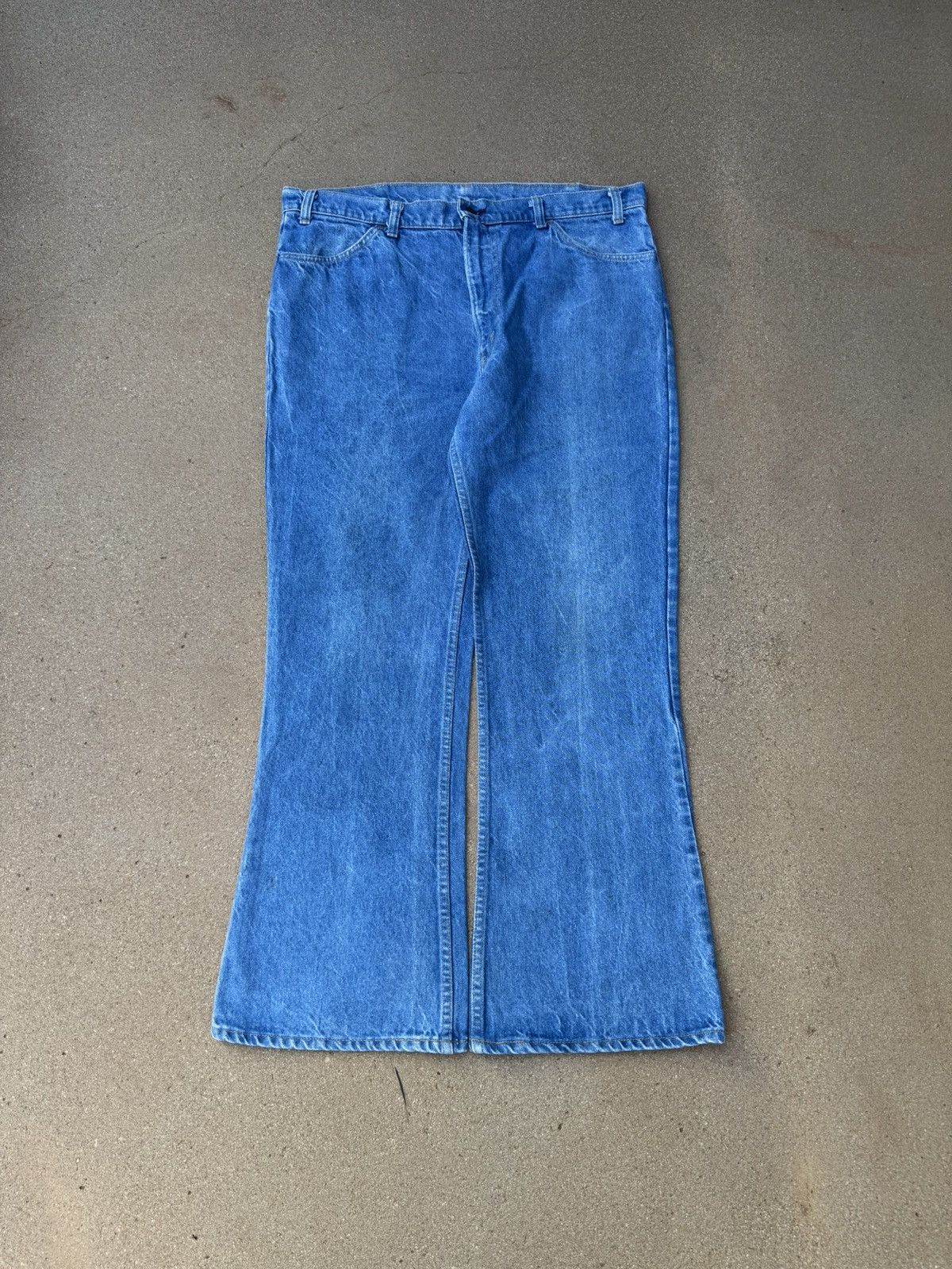 Levi's Vtg 70’s Levi’s 646 Orange Tab Bellbottom Flare Jeans 38x29 Size US 38 / EU 54 - 1 Thumbnail